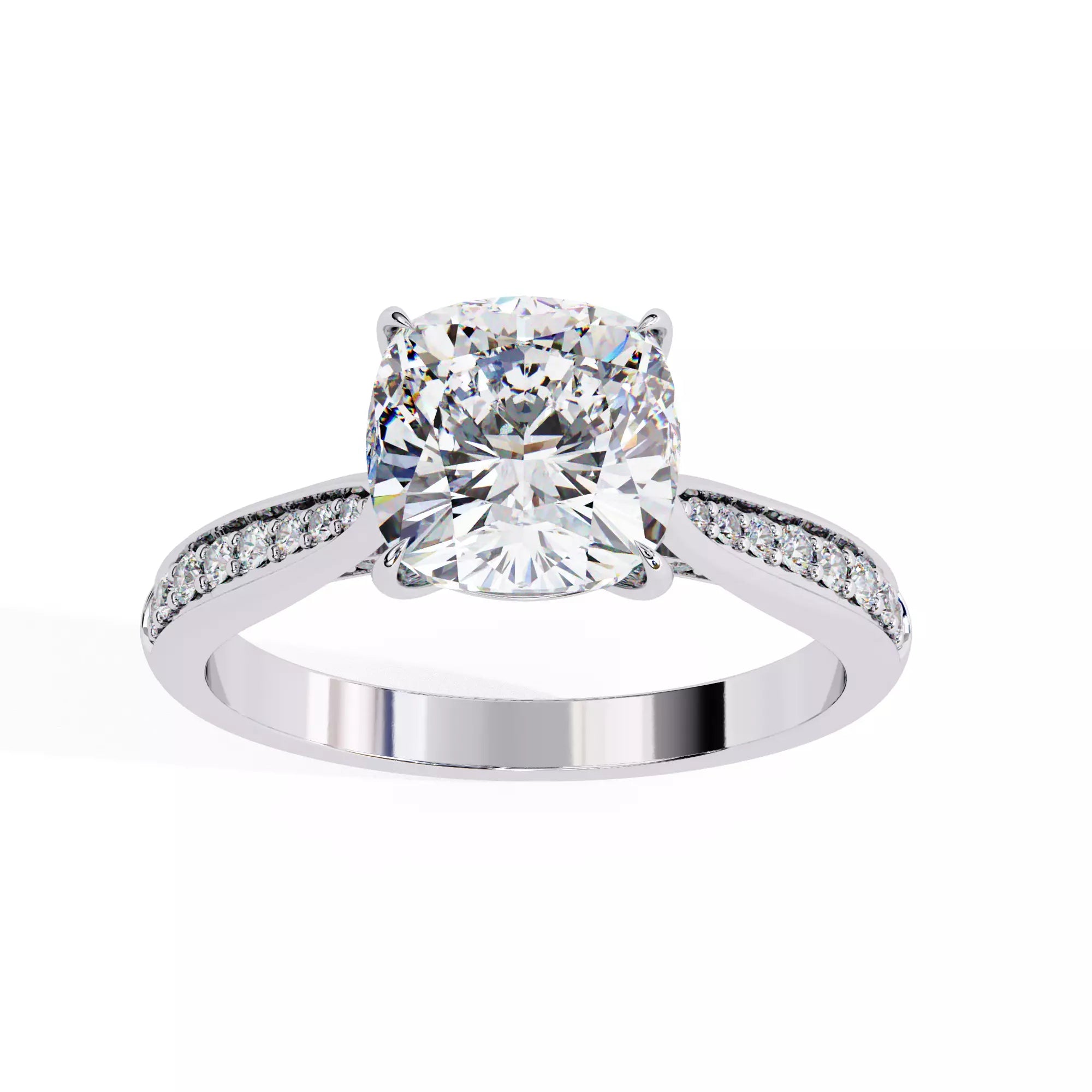 Alera Cushion Pave Diamond Ring
