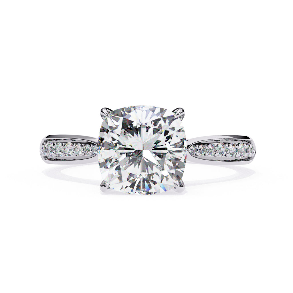 Alera Cushion Pave Diamond Ring
