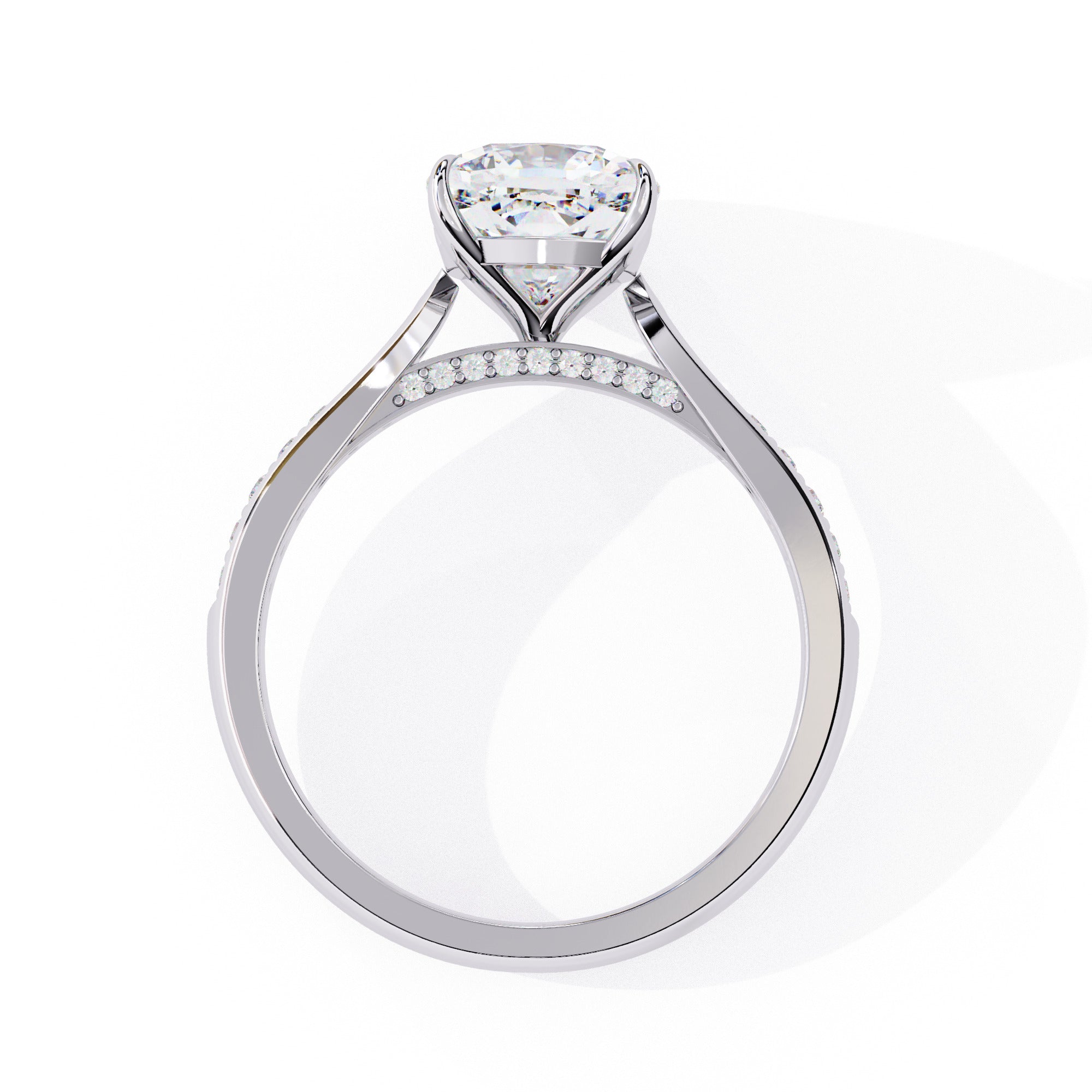 Alera Cushion Pave Diamond Ring