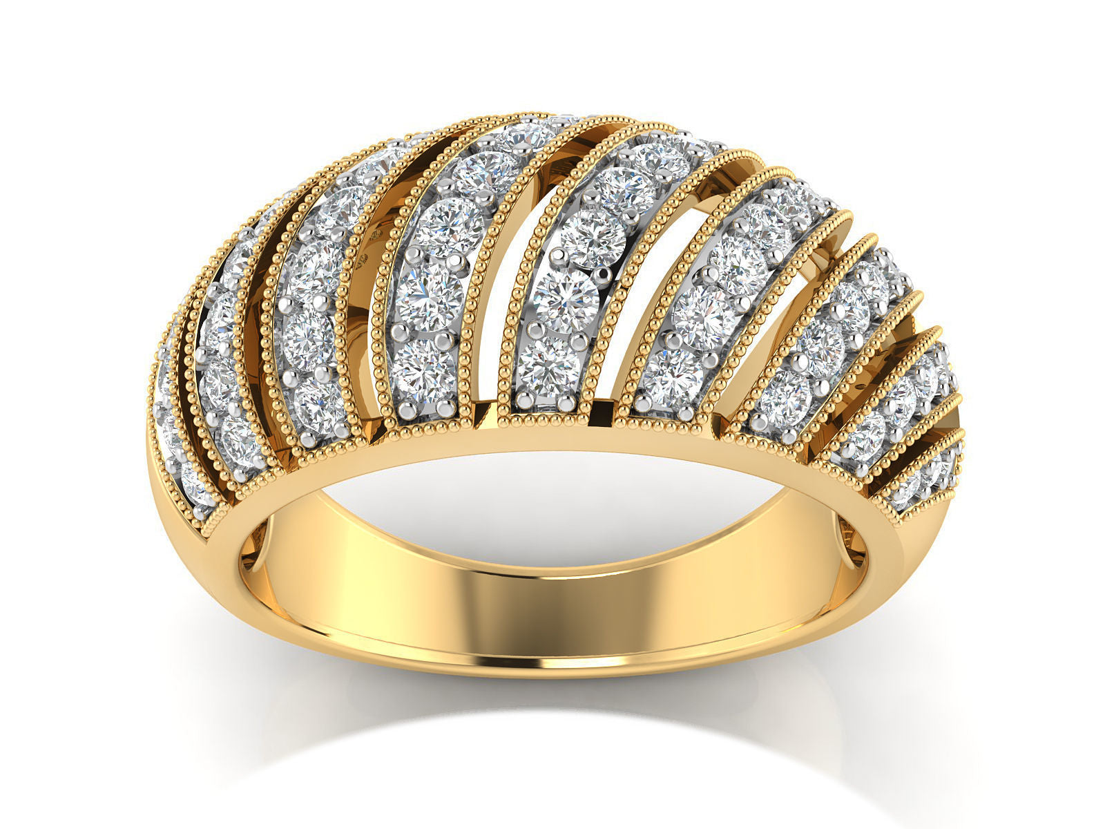 Domed Diamond Ring