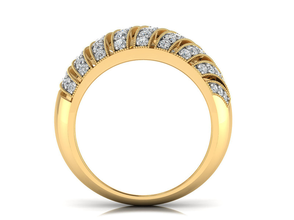 Domed Diamond Ring