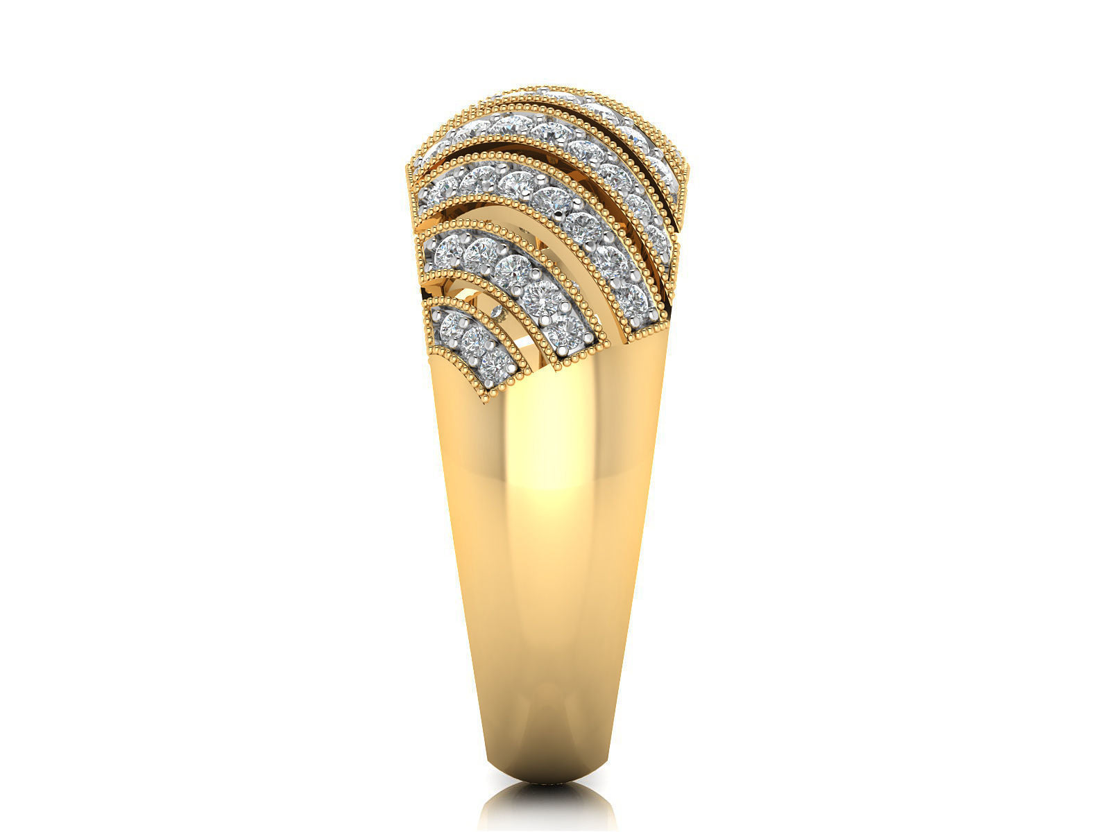Domed Diamond Ring