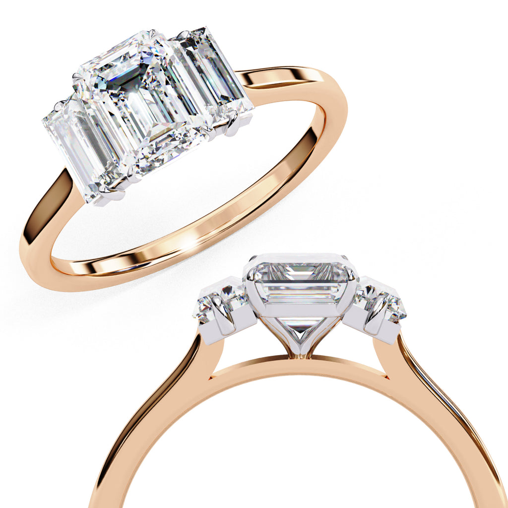 Alera Emerald & Baguette Diamond Ring