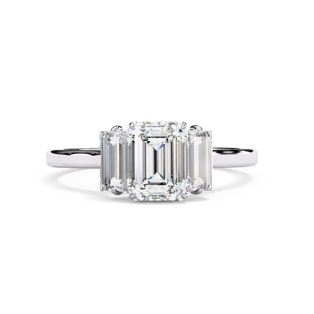 Alera Emerald & Baguette Diamond Ring