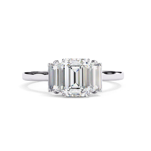 Alera Emerald & Baguette Diamond Ring