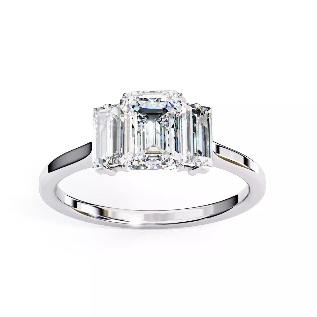 Alera Emerald & Baguette Diamond Ring