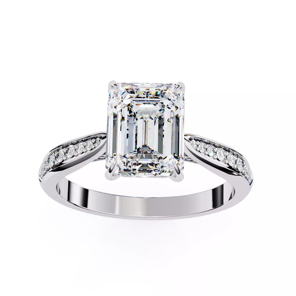 Alera Emerald Pave Diamond Ring