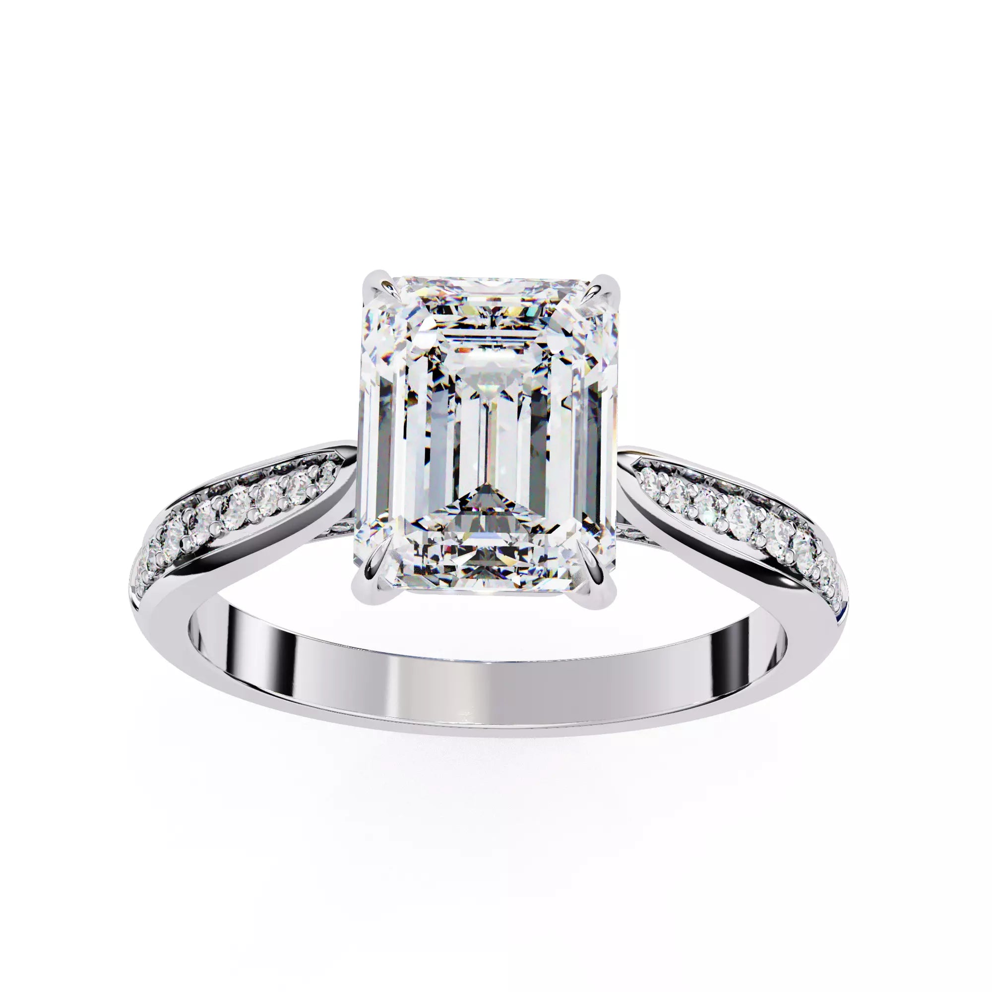 Alera Emerald Pave Diamond Ring