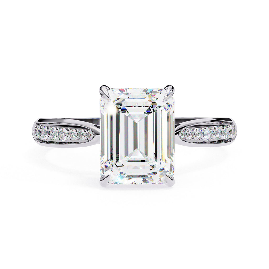 Alera Emerald Pave Diamond Ring