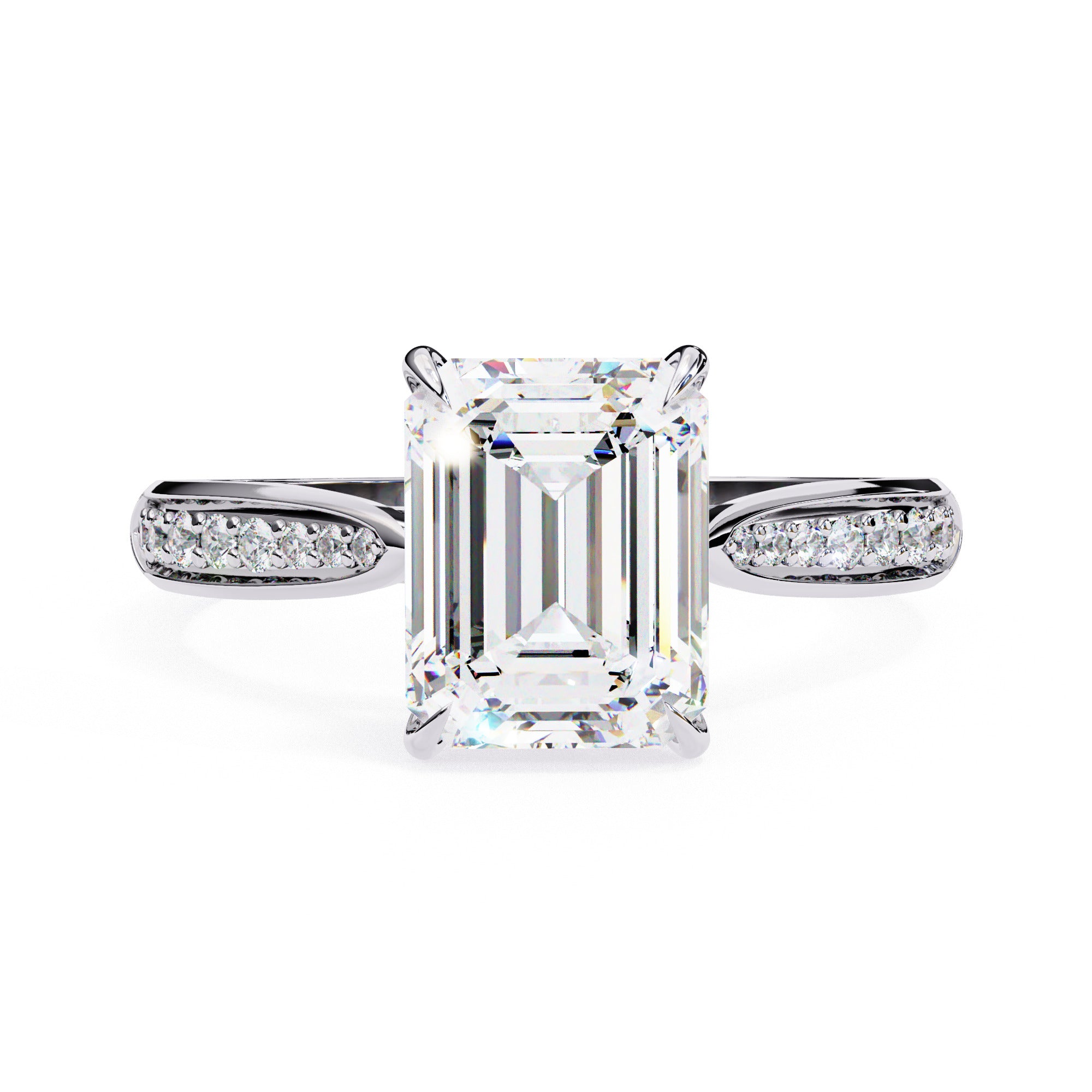 Alera Emerald Pave Diamond Ring