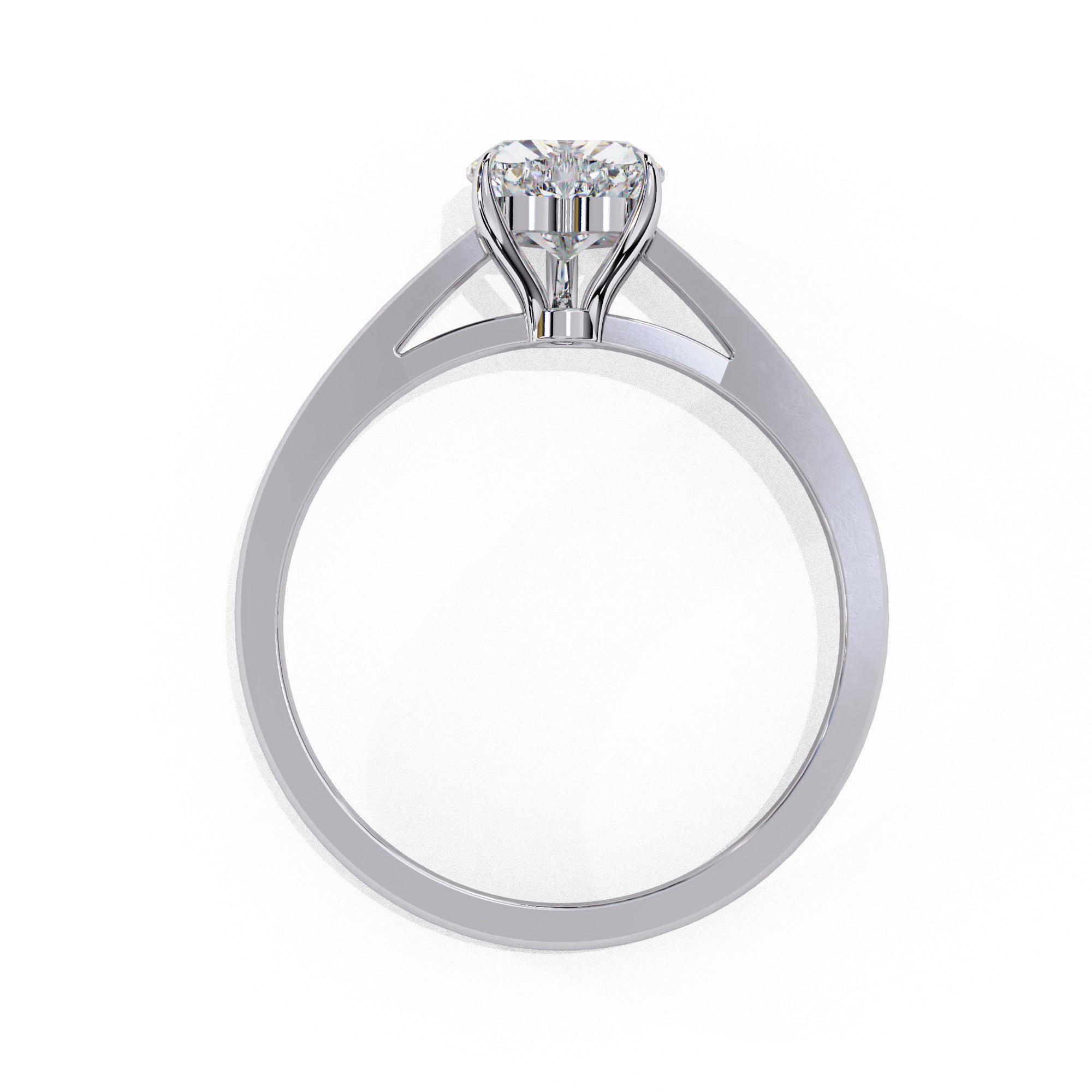 Alera Heart Cut Solitaire Diamond Ring
