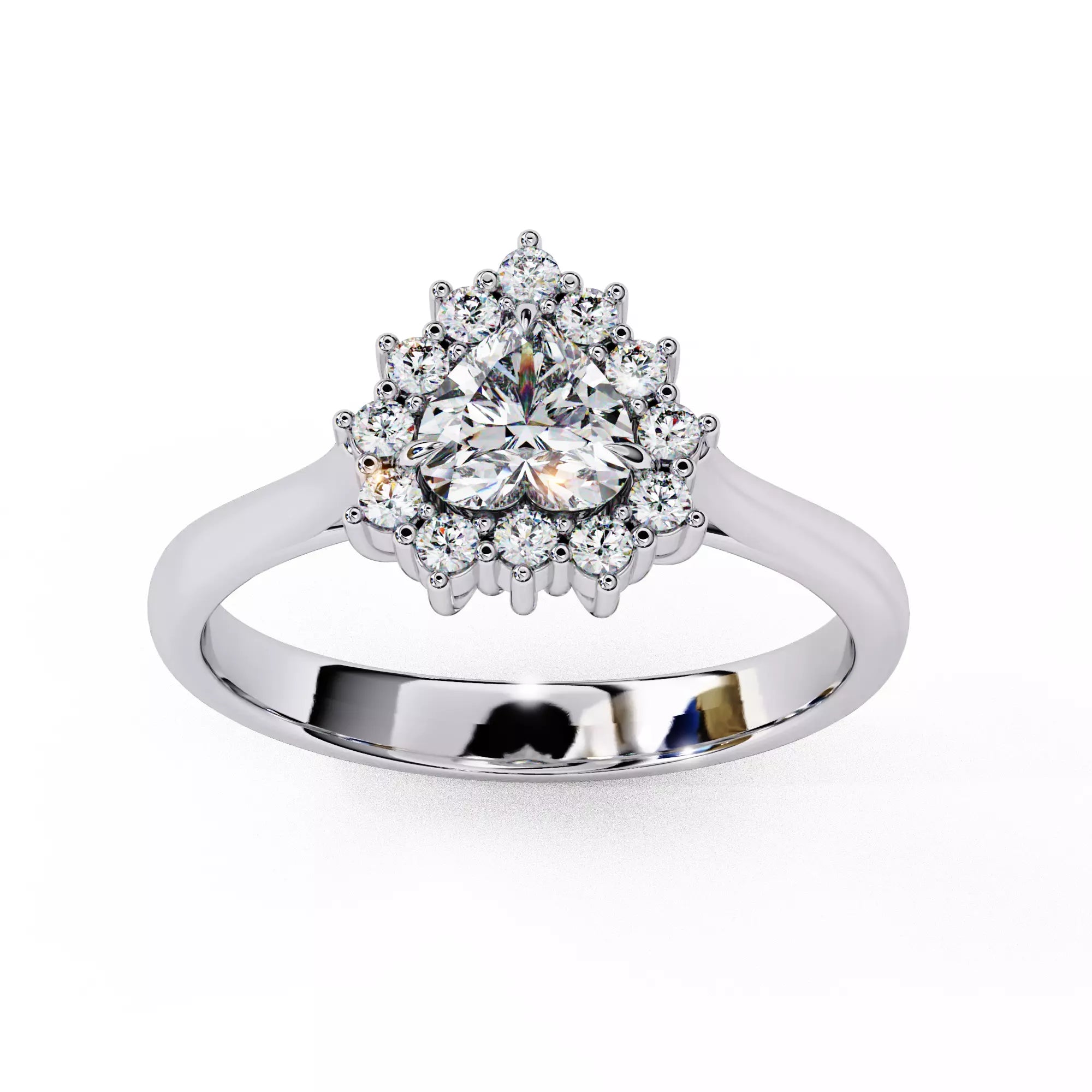 Luminara Heart Cut Halo Diamond Ring