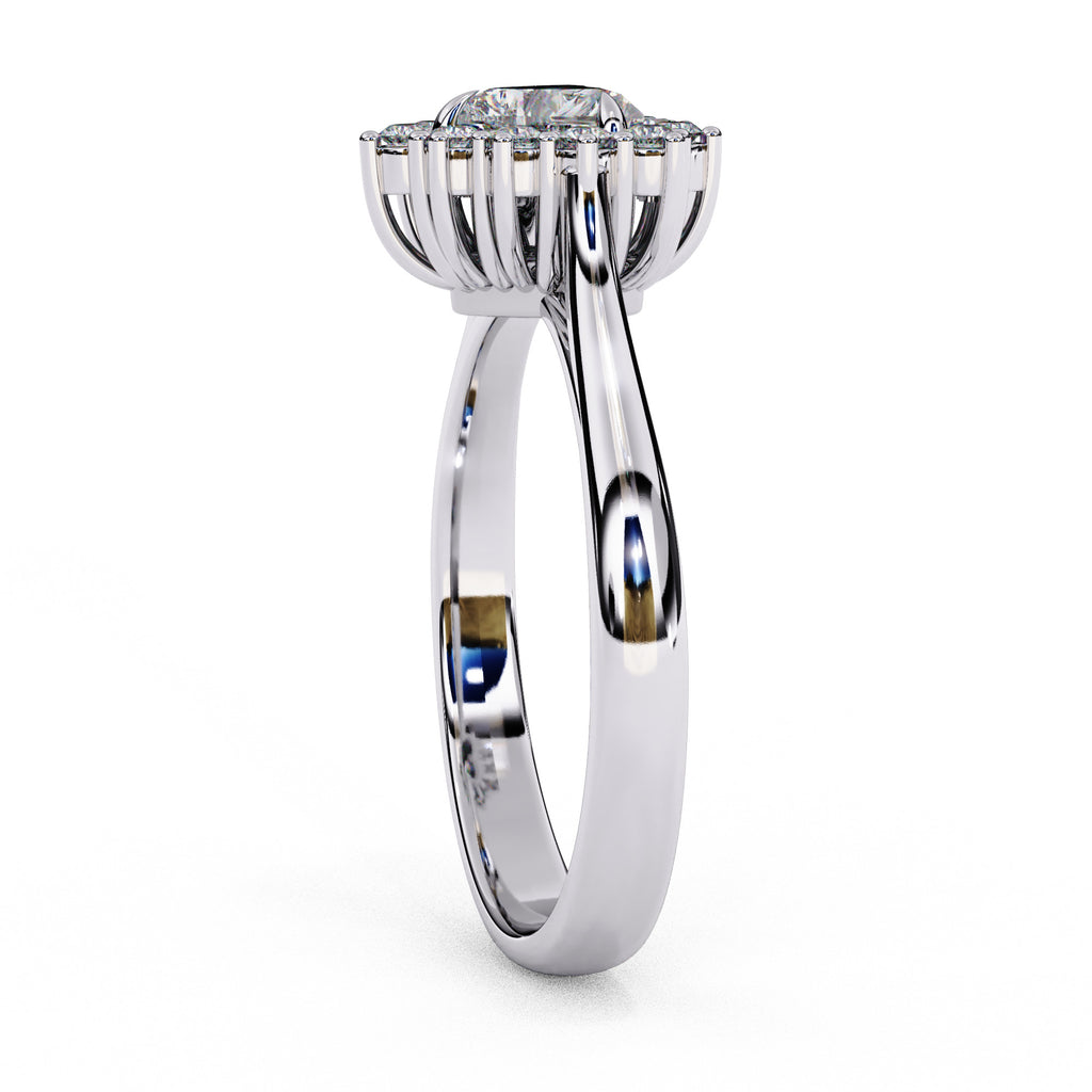 Luminara Heart Cut Halo Diamond Ring