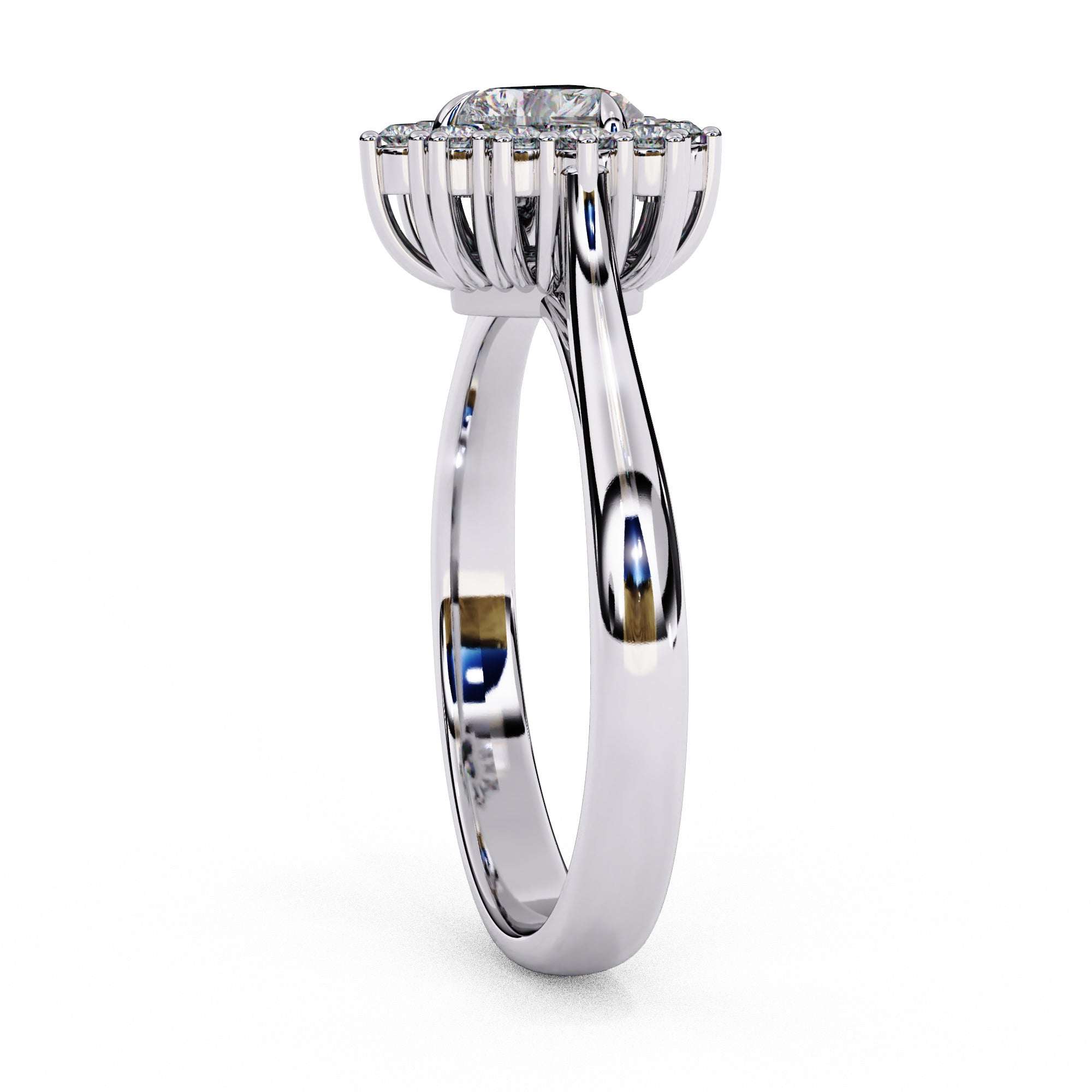 Luminara Heart Cut Halo Diamond Ring