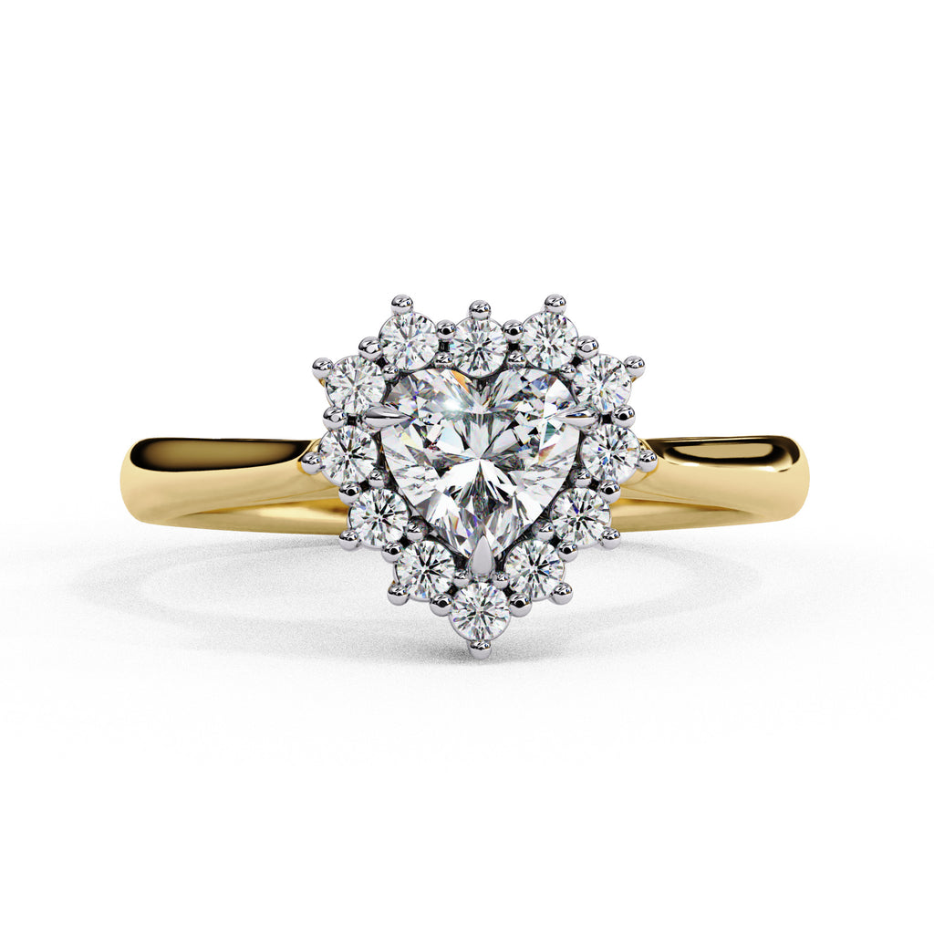 Luminara Heart Cut Halo Diamond Ring