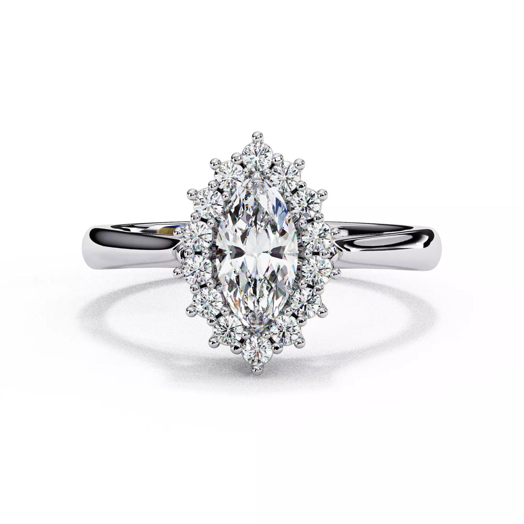 Luminara Marquise Cut Halo Diamond Ring