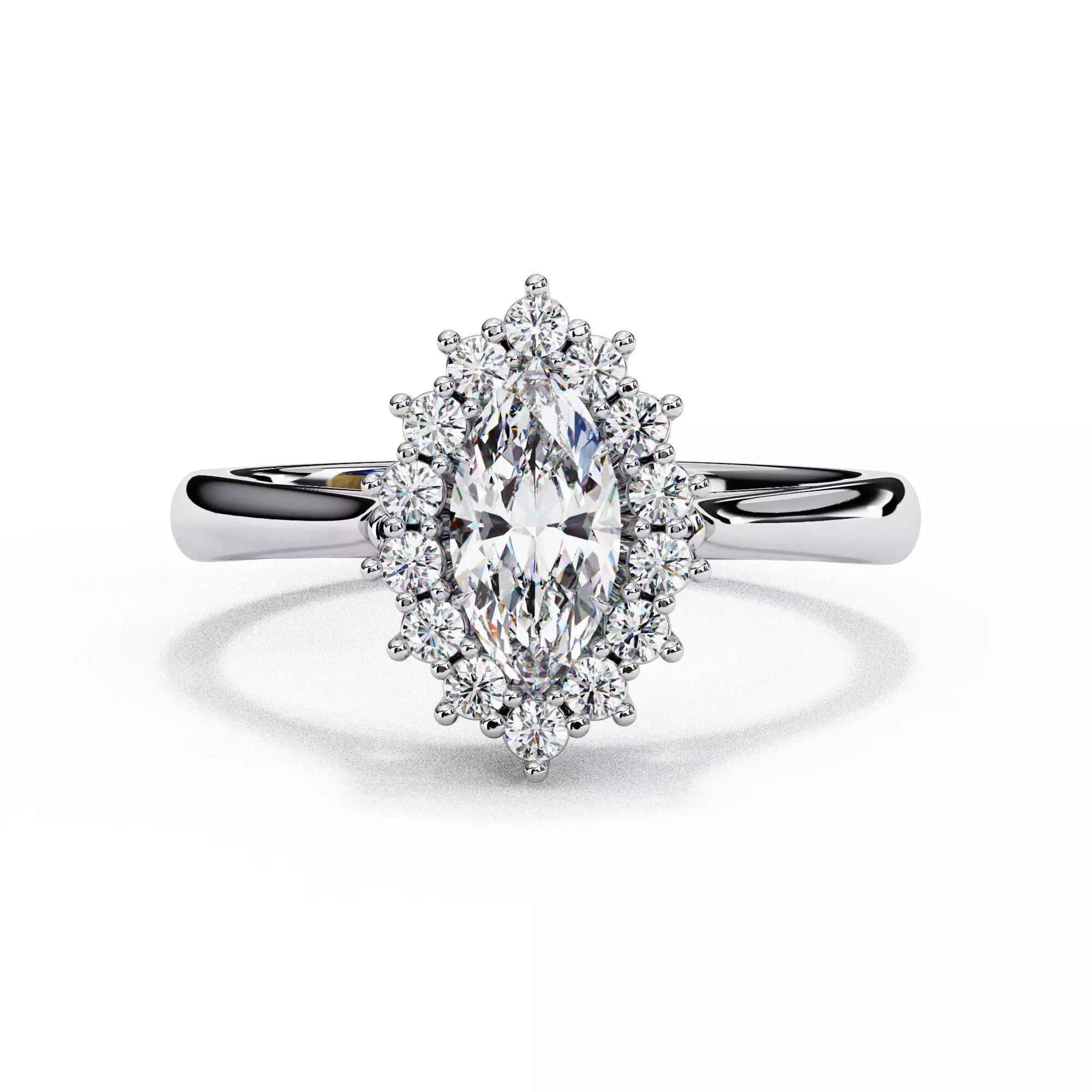 Luminara Marquise Cut Halo Diamond Ring