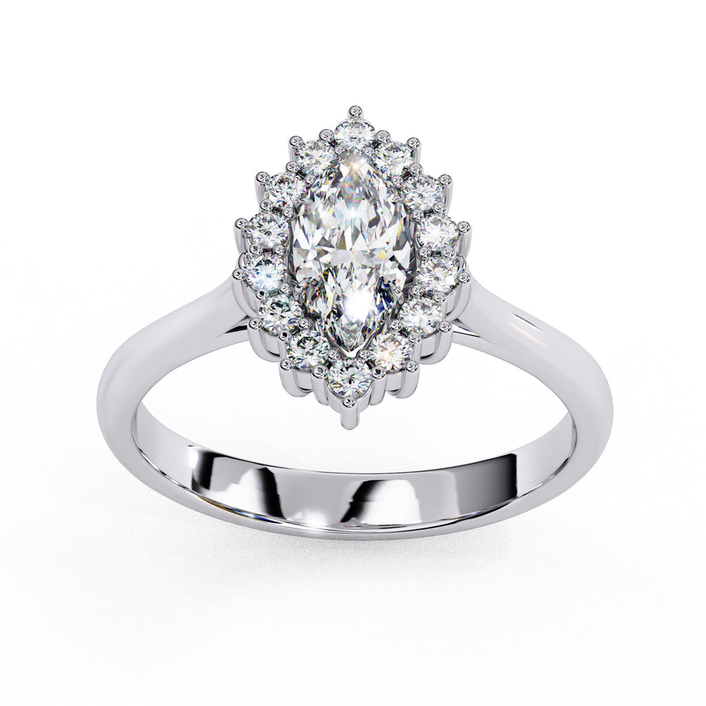 Luminara Marquise Cut Halo Diamond Ring