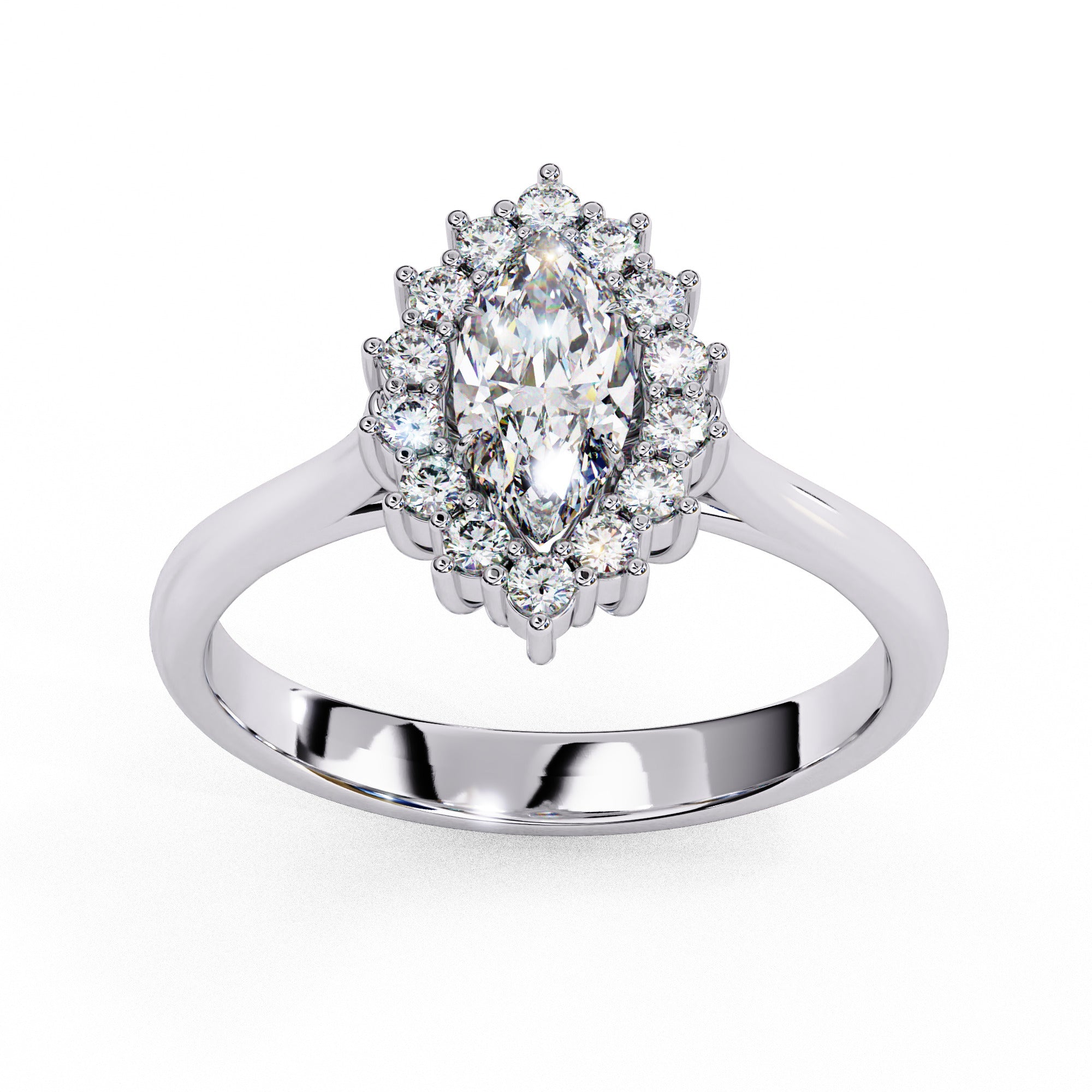 Luminara Marquise Cut Halo Diamond Ring
