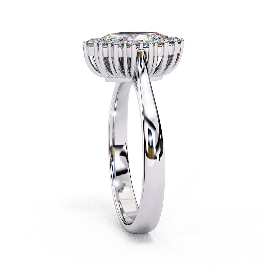 Luminara Marquise Cut Halo Diamond Ring