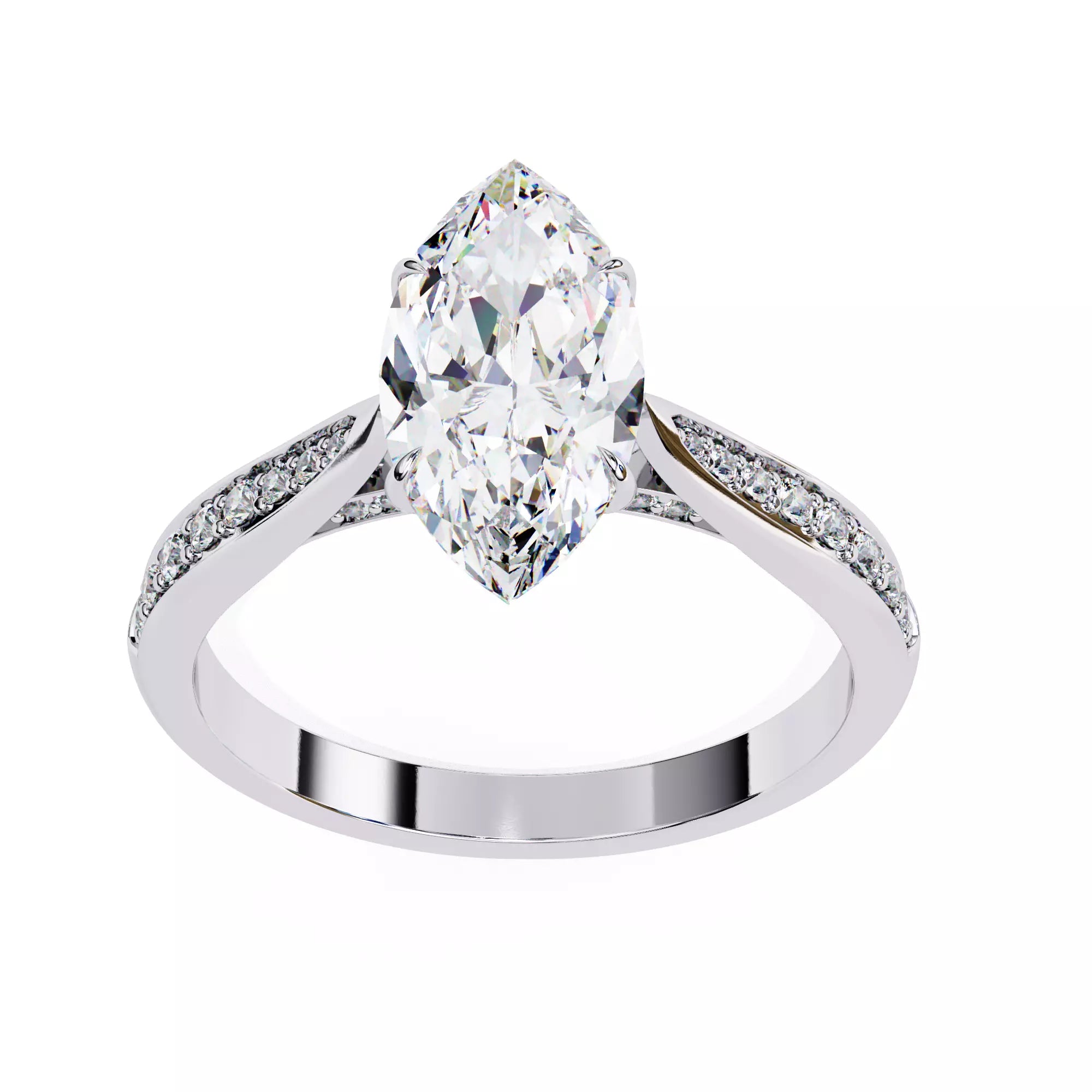 Alera Marquise Pave Diamond Ring