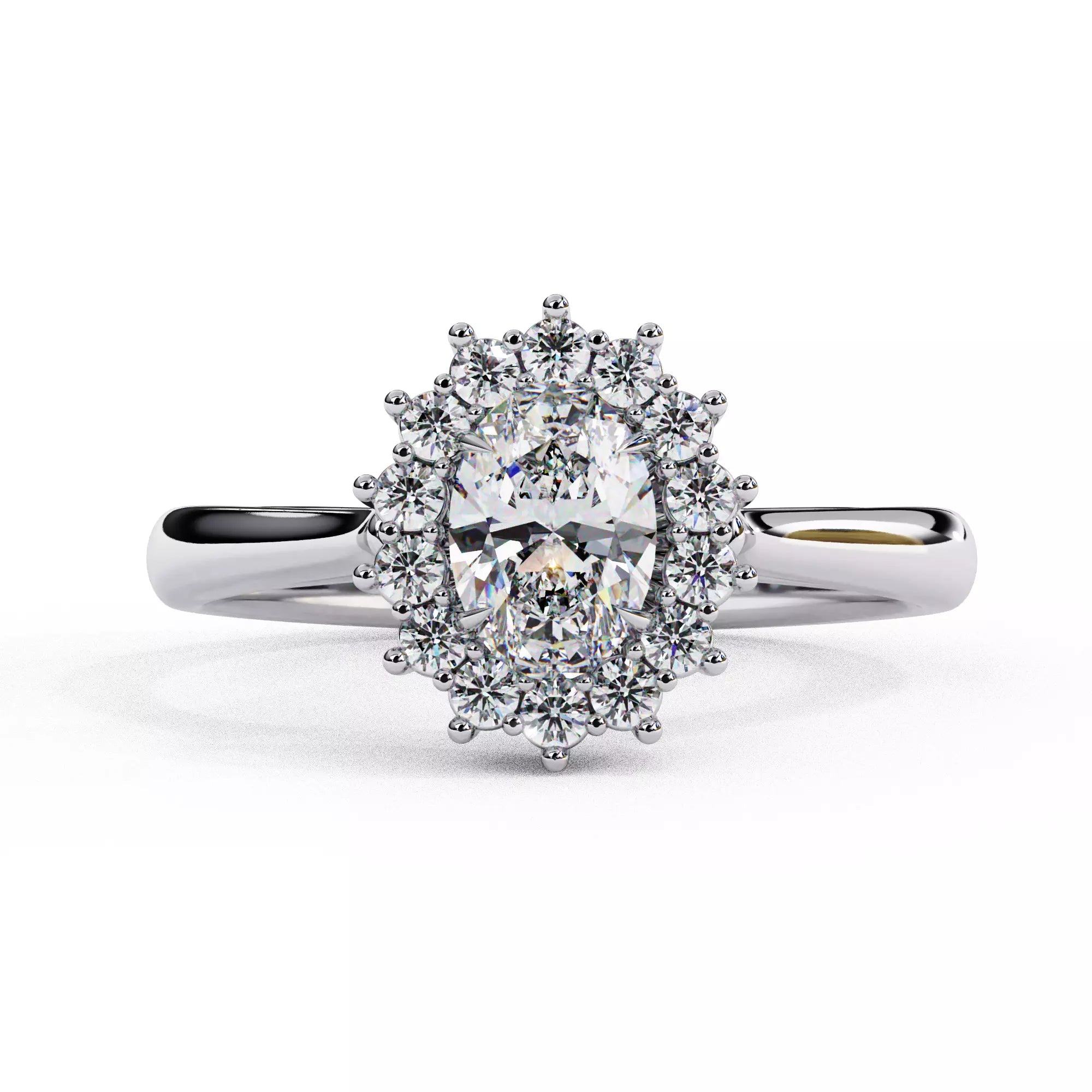 Luminara Oval Cut Halo Diamond Ring