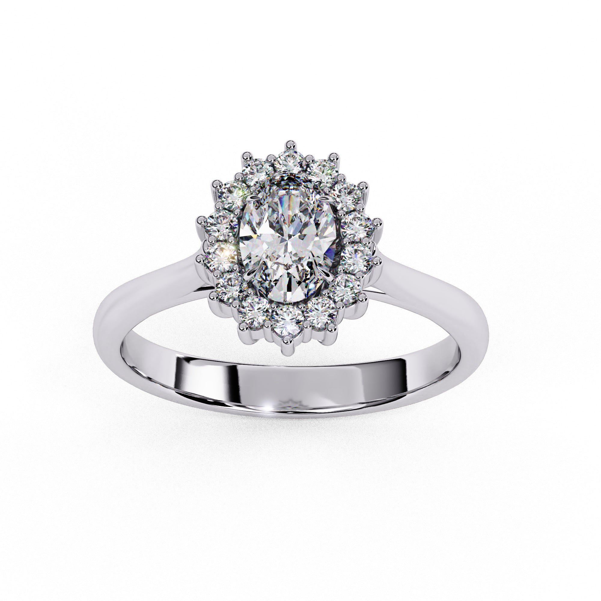 Luminara Oval Cut Halo Diamond Ring