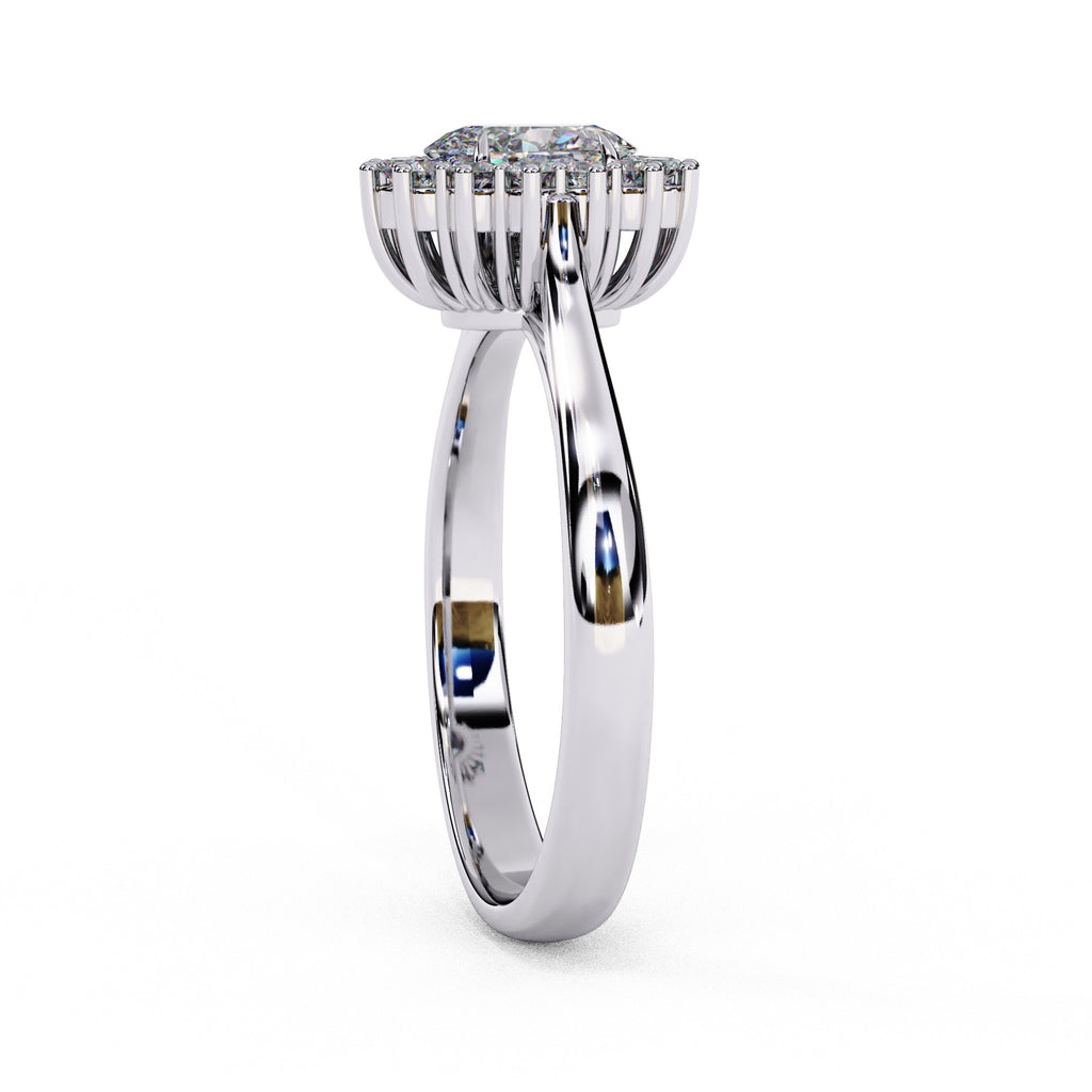 Luminara Oval Cut Halo Diamond Ring