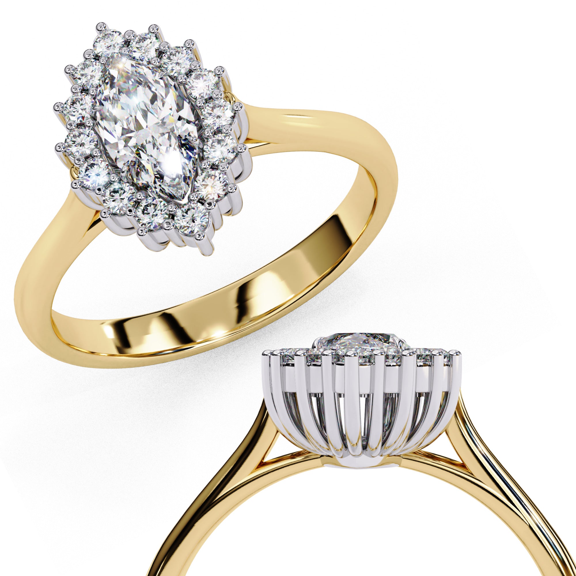 Luminara Oval Cut Halo Diamond Ring
