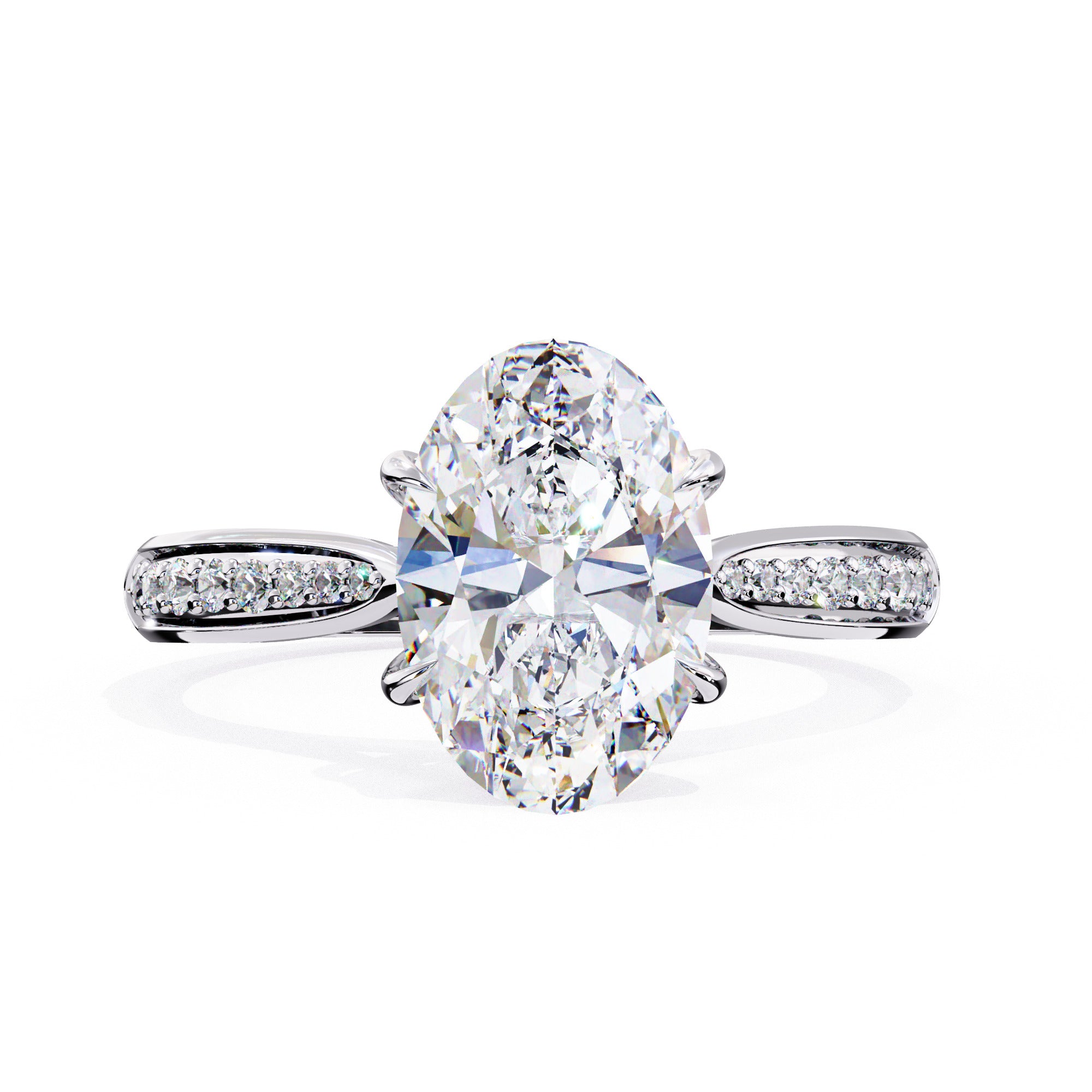 Alera Oval Pave Diamond Ring