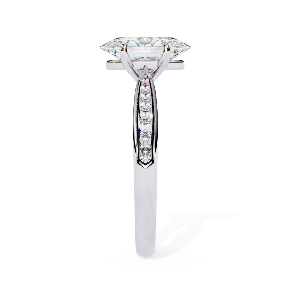Alera Oval Pave Diamond Ring