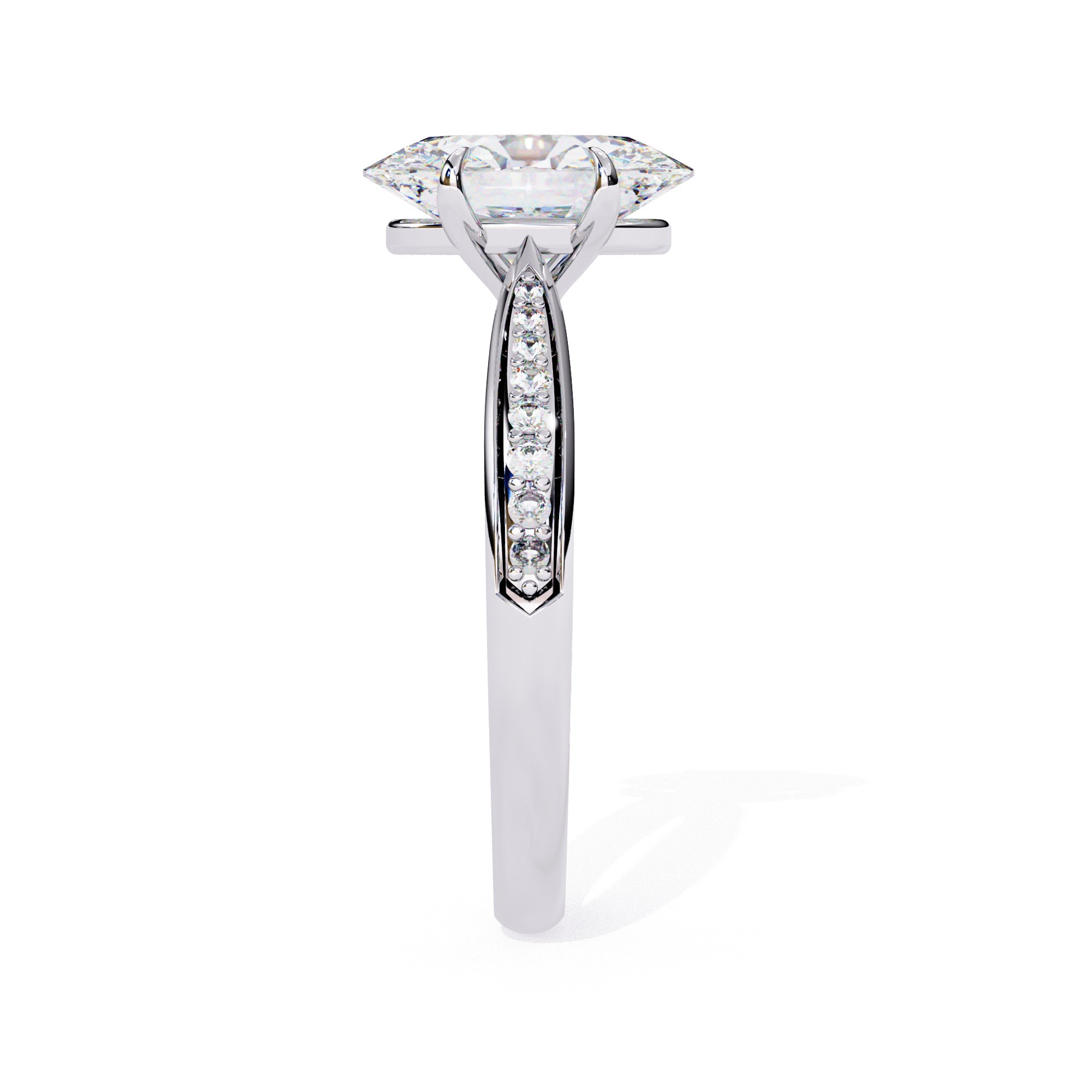 Alera Oval Pave Diamond Ring