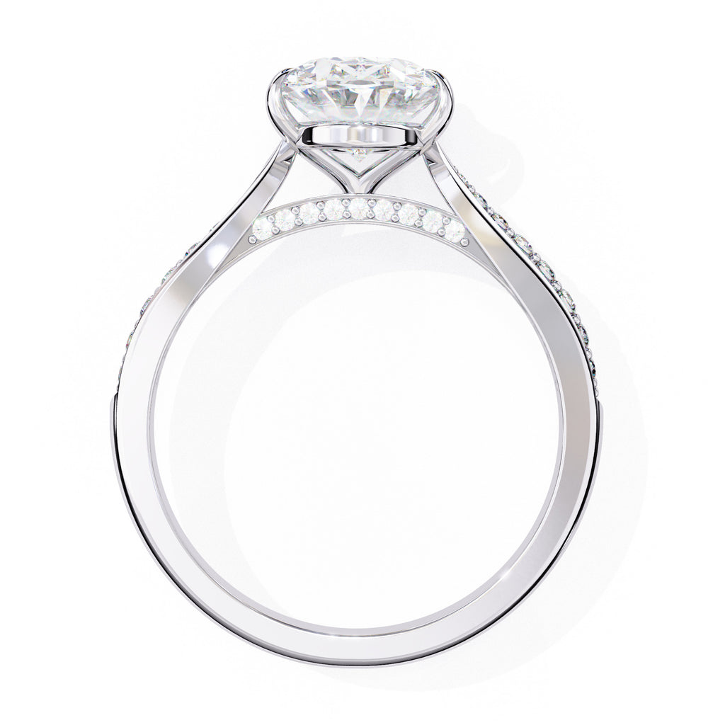 Alera Oval Pave Diamond Ring