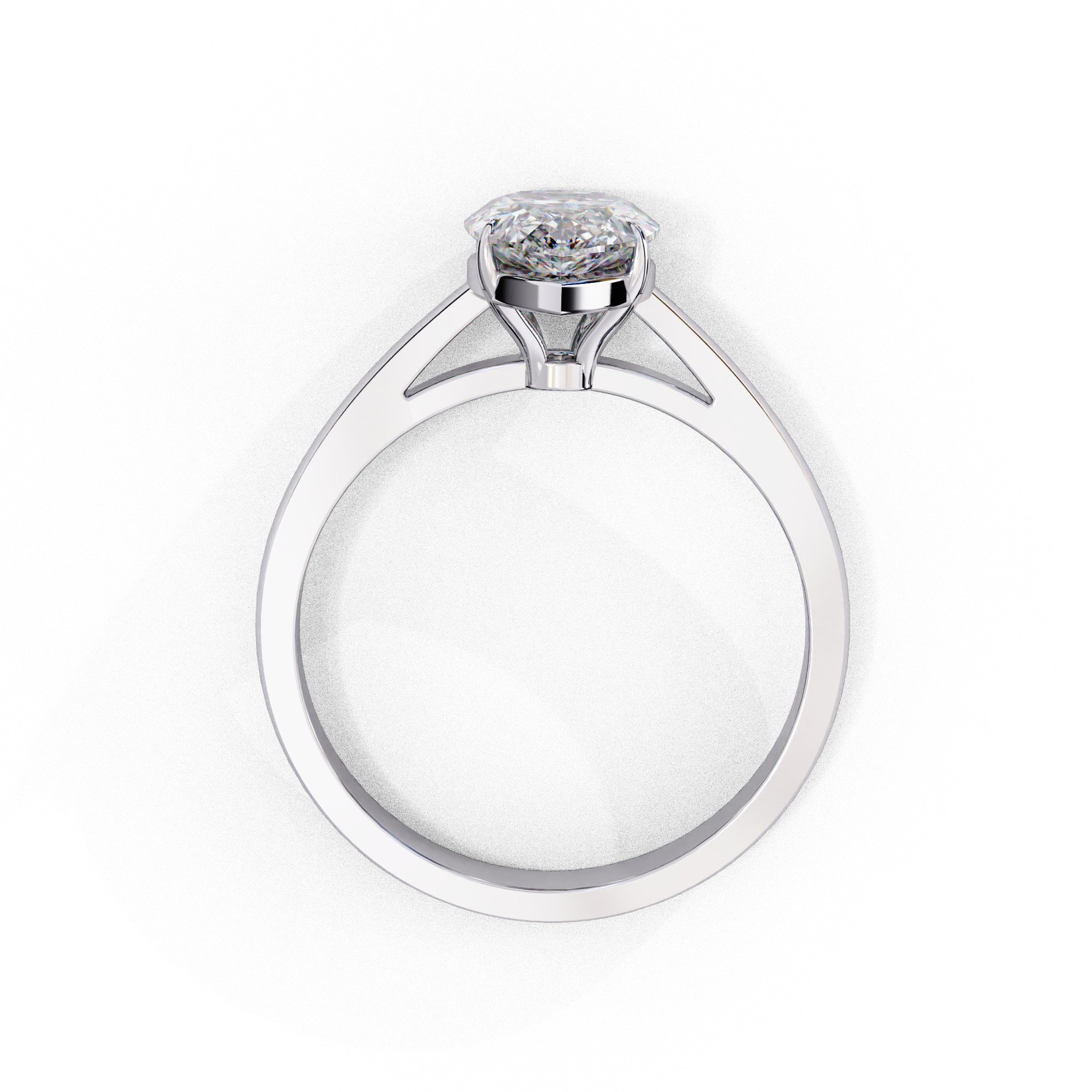 Alera Pear Cut Solitaire Diamond Ring