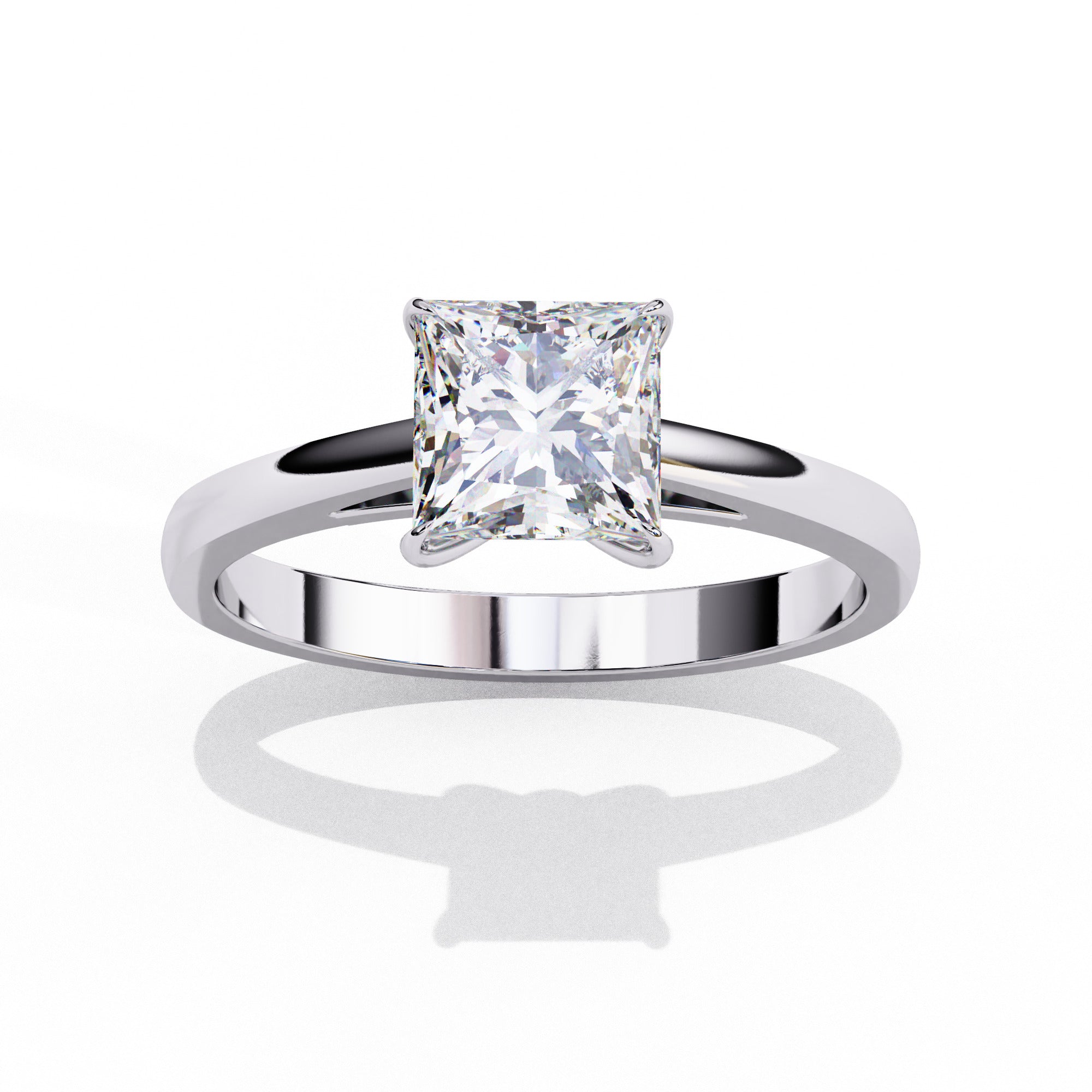 Alera Princess Cut Solitaire Diamond Ring
