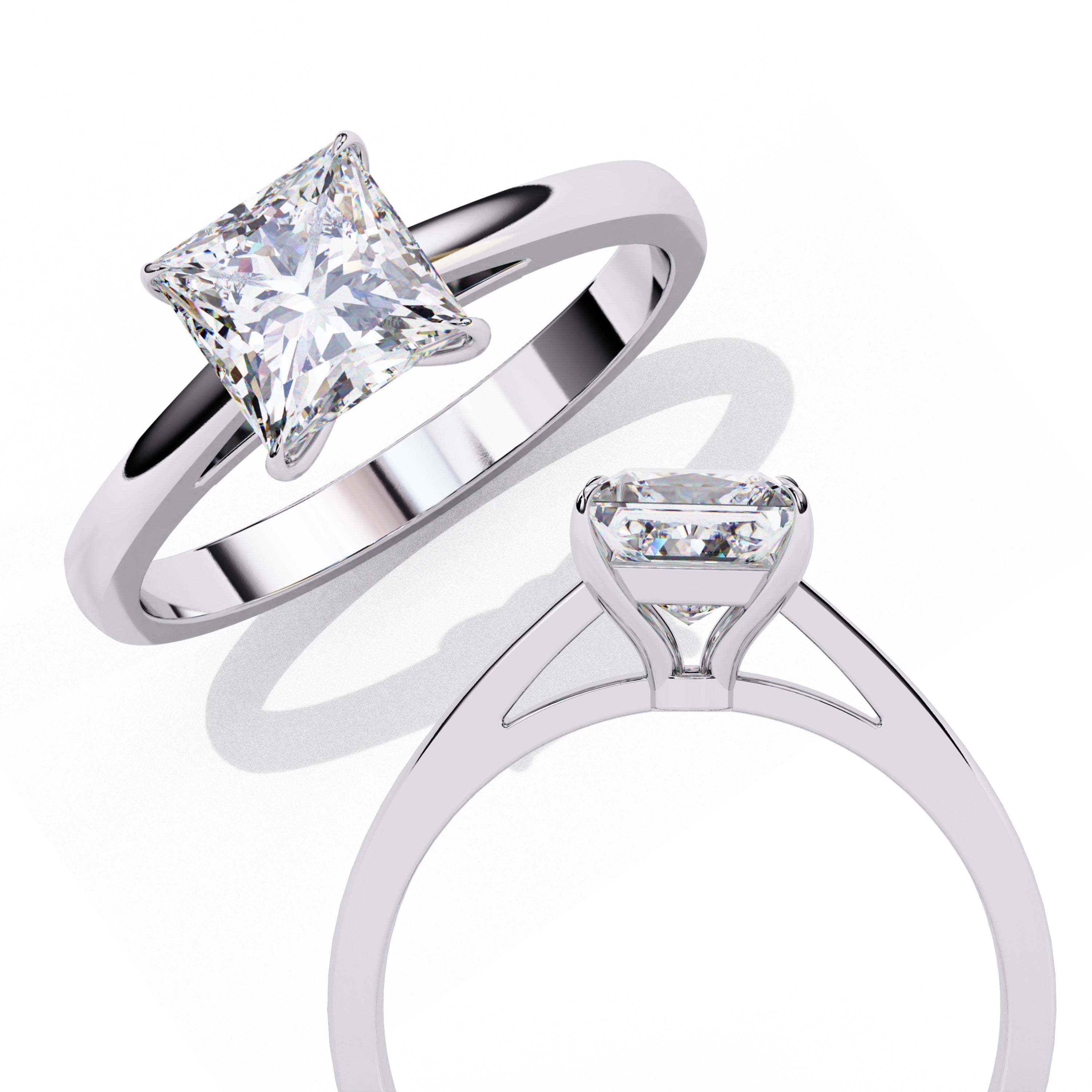 Alera Princess Cut Solitaire Diamond Ring