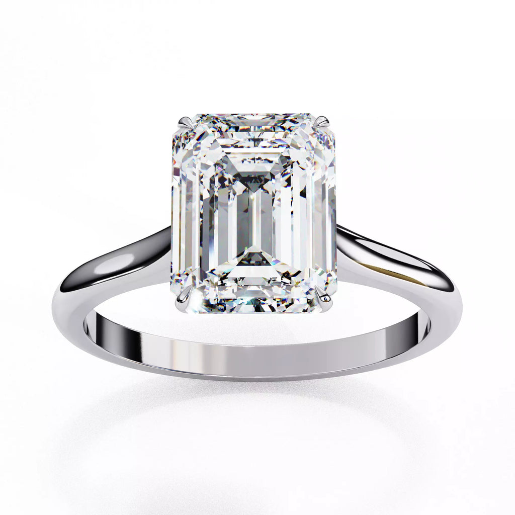 Alera Emerald Cut Solitaire Diamond Ring