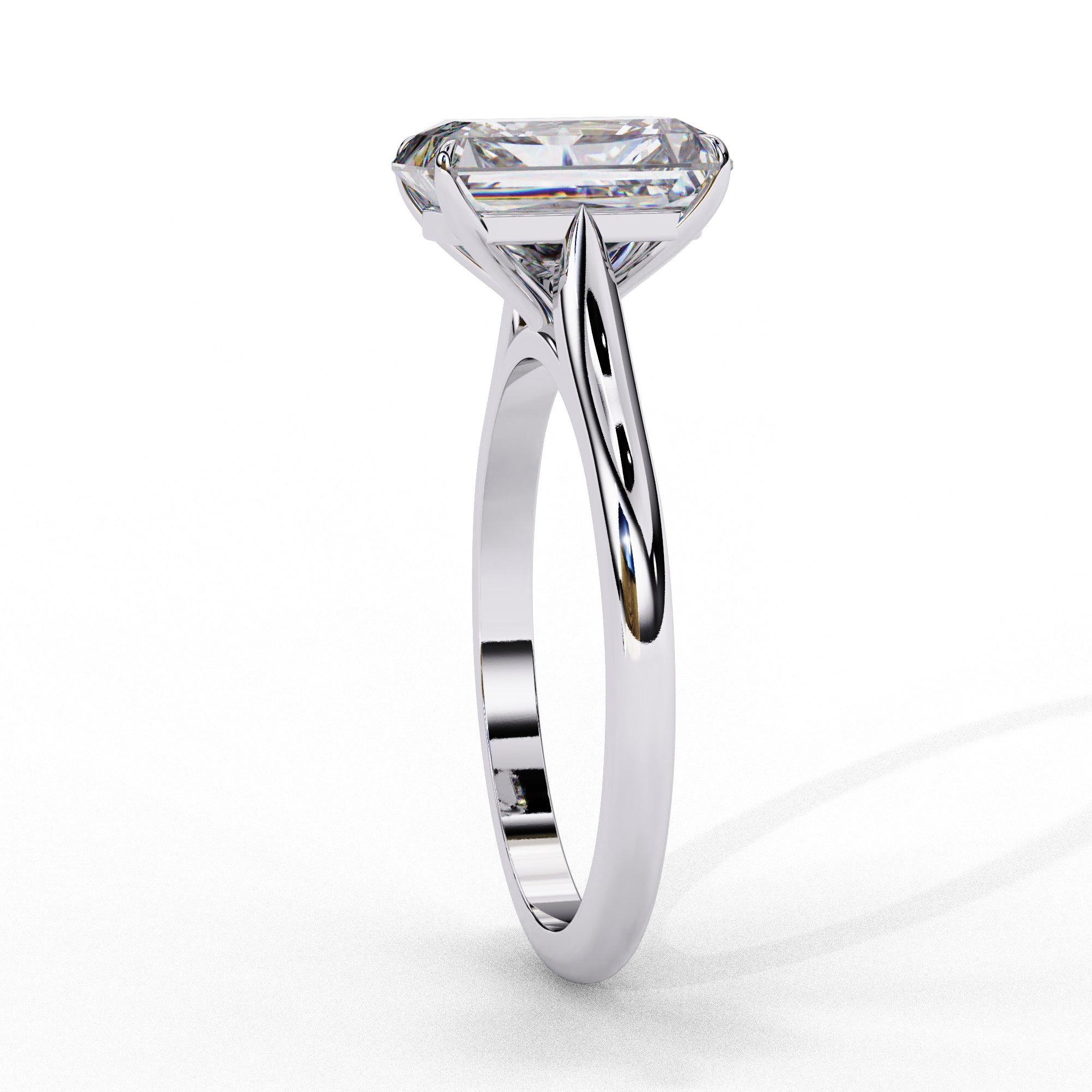 Alera Emerald Cut Solitaire Diamond Ring