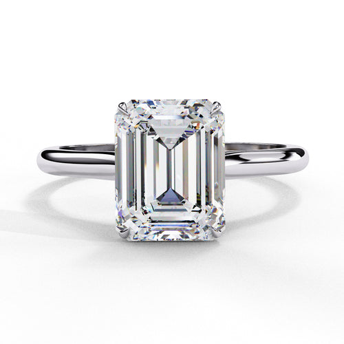 Alera Emerald Cut Solitaire Diamond Ring