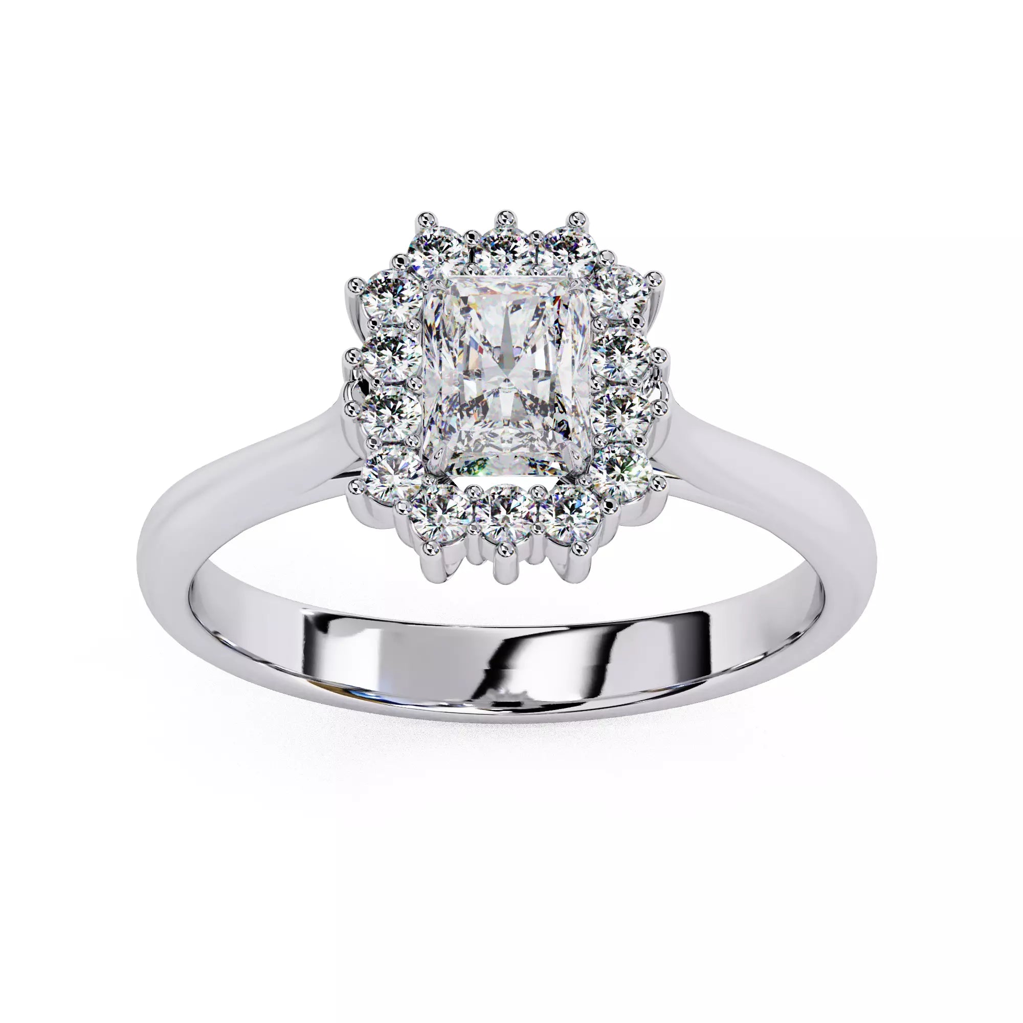 Luminara Radiant Cut Halo Diamond Ring