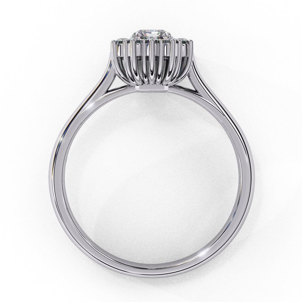 Luminara Radiant Cut Halo Diamond Ring
