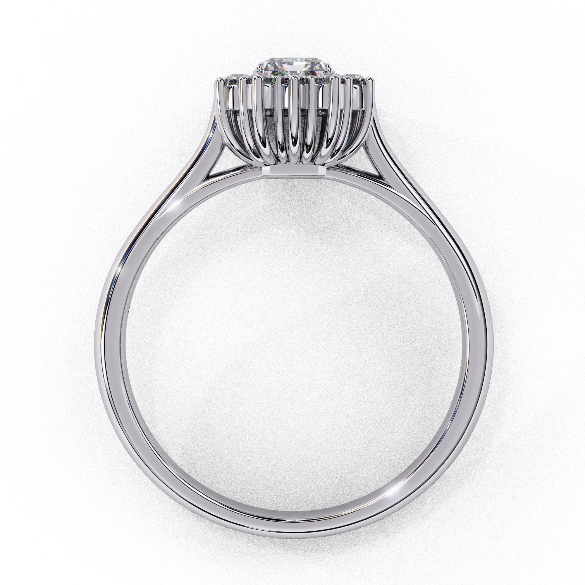 Luminara Radiant Cut Halo Diamond Ring