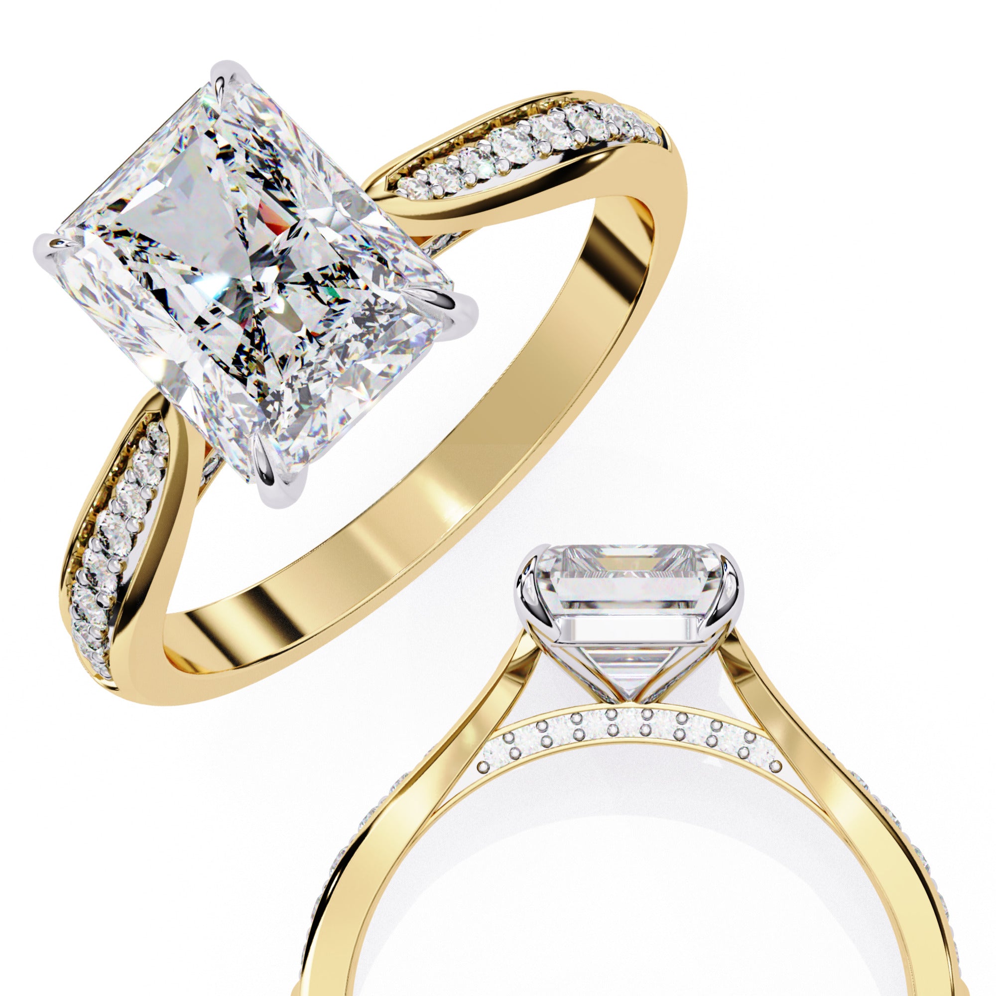 Alera Radiant Pave Diamond Ring