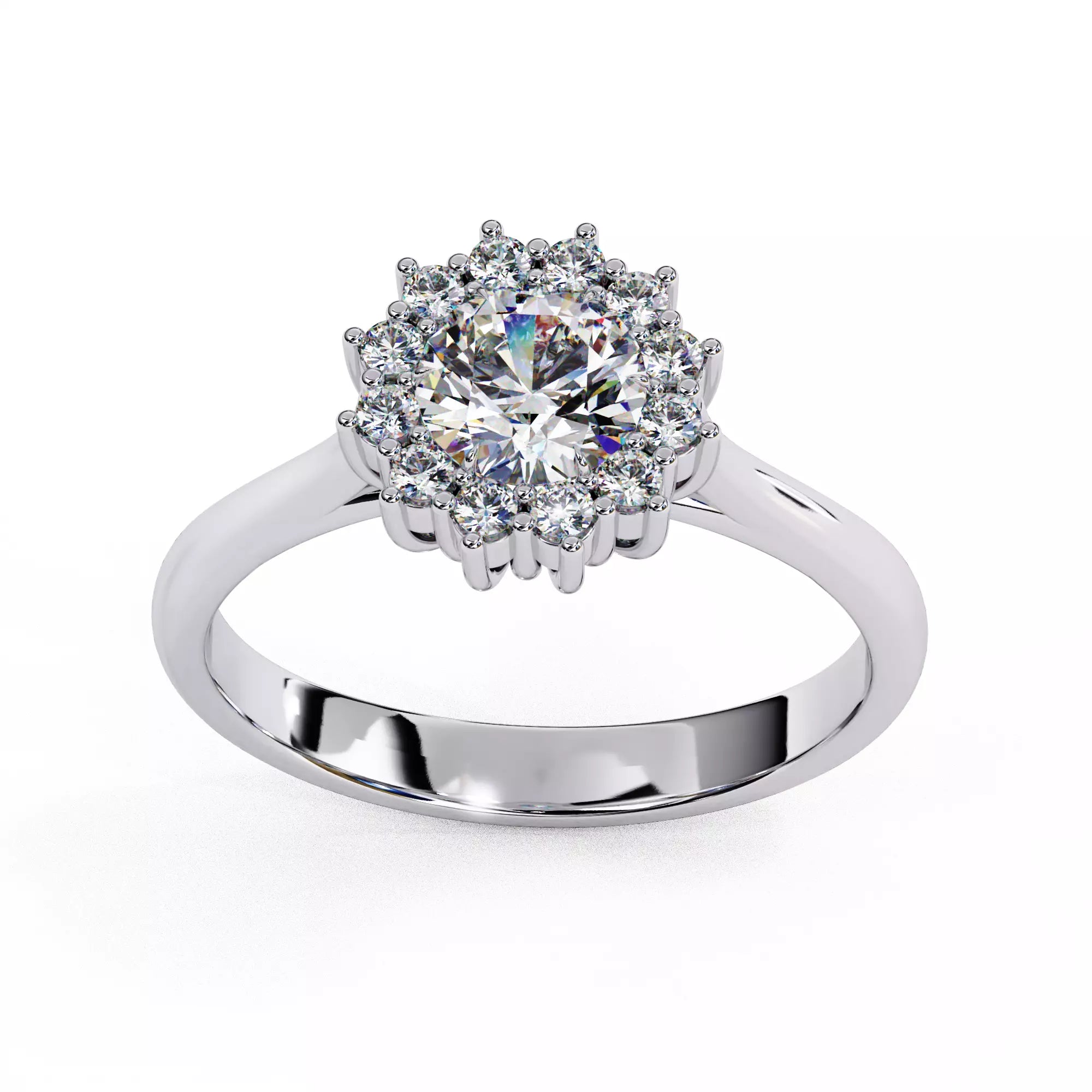 Luminara Round Cut Halo Diamond Ring