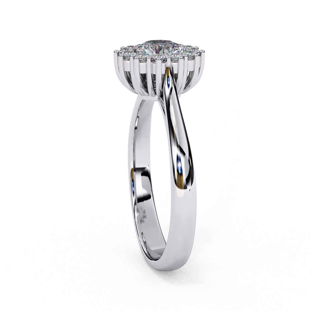 Luminara Round Cut Halo Diamond Ring
