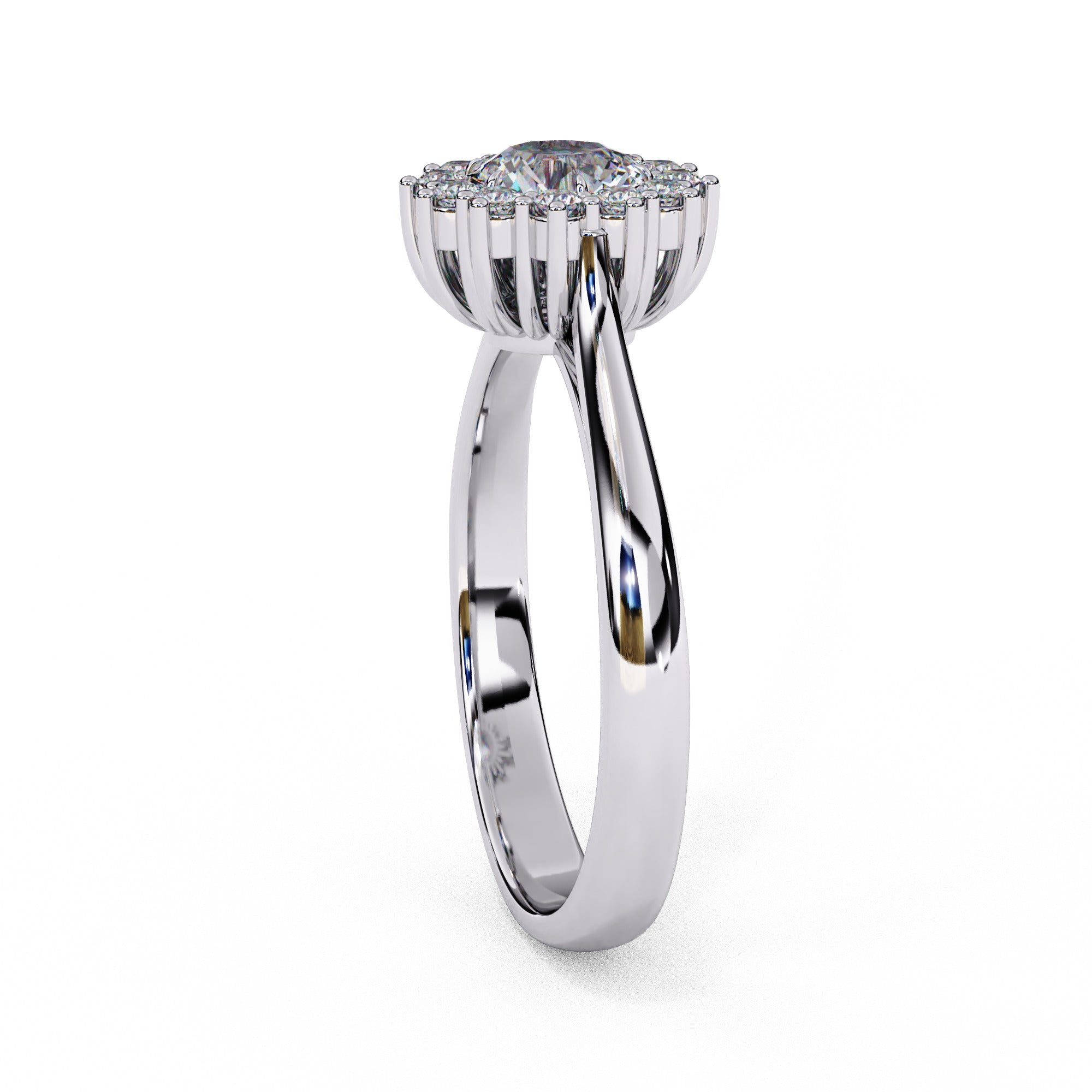 Luminara Round Cut Halo Diamond Ring