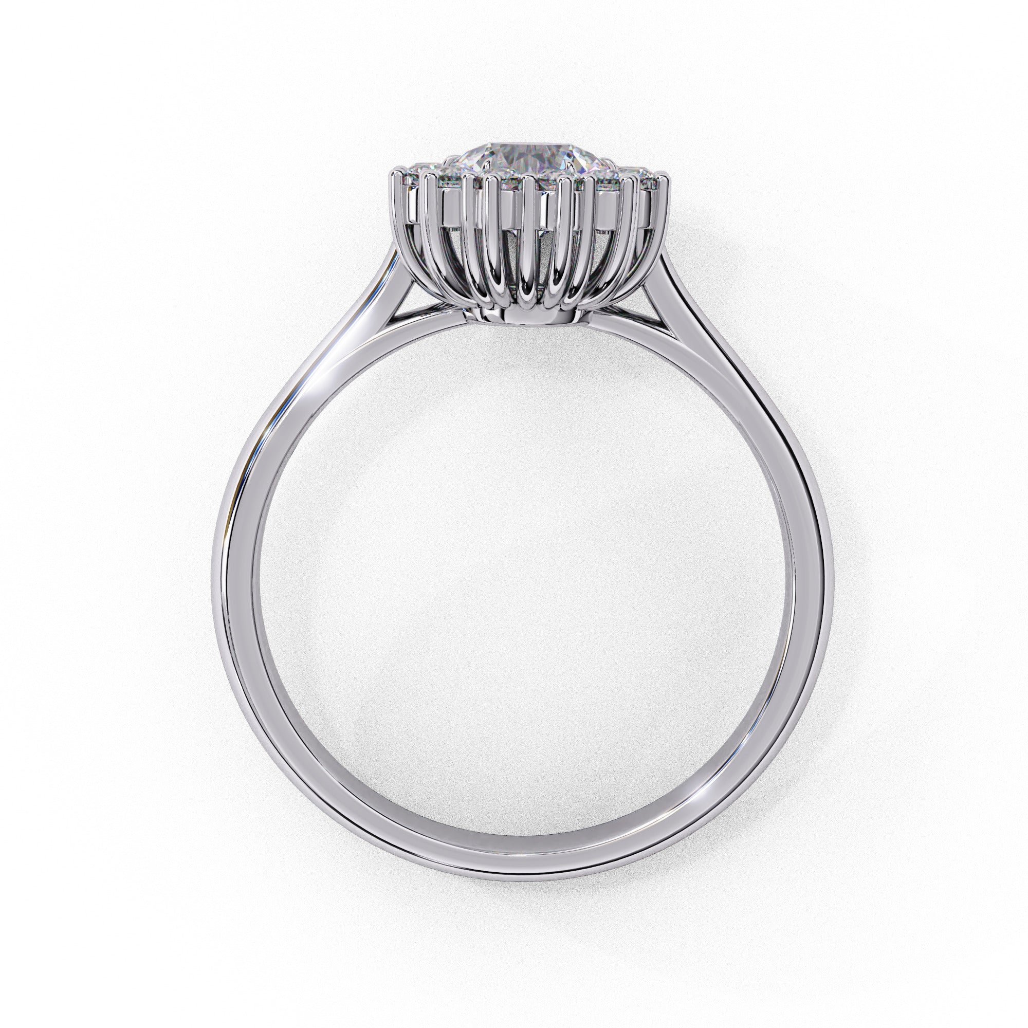 Luminara Round Cut Halo Diamond Ring