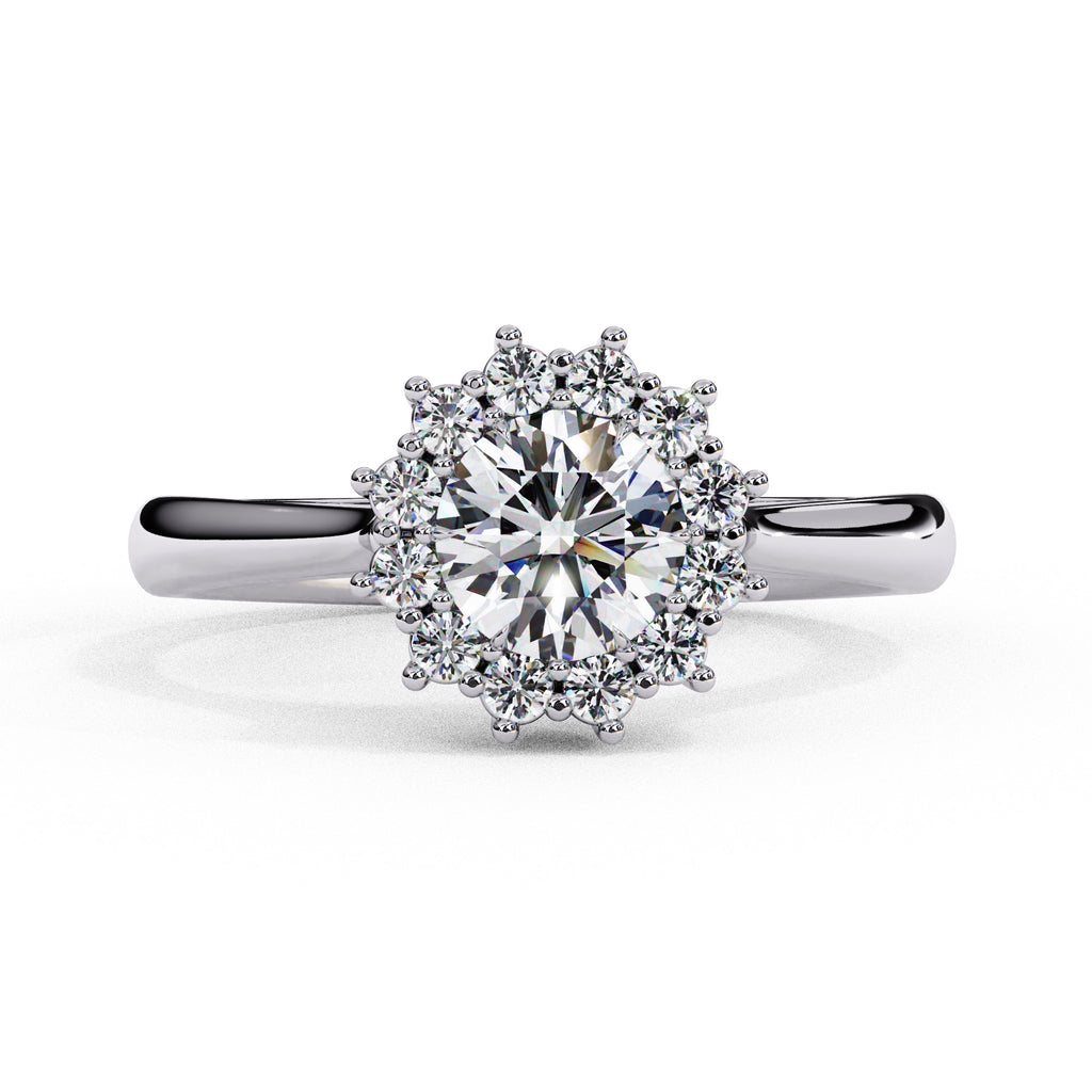 Luminara Round Cut Halo Diamond Ring
