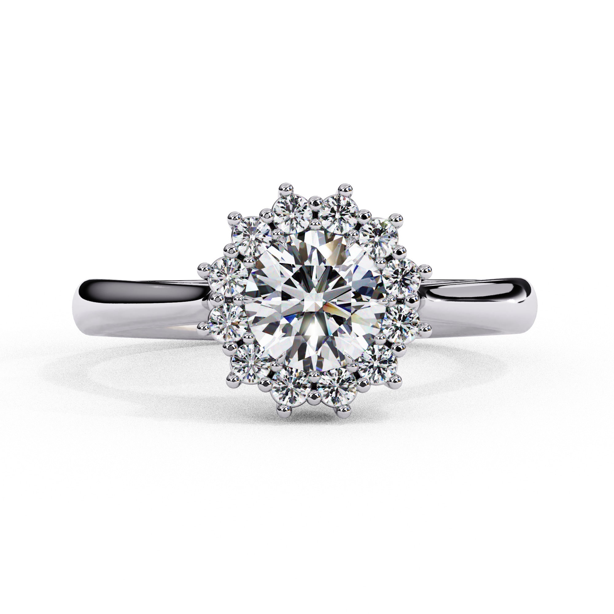Luminara Round Cut Halo Diamond Ring